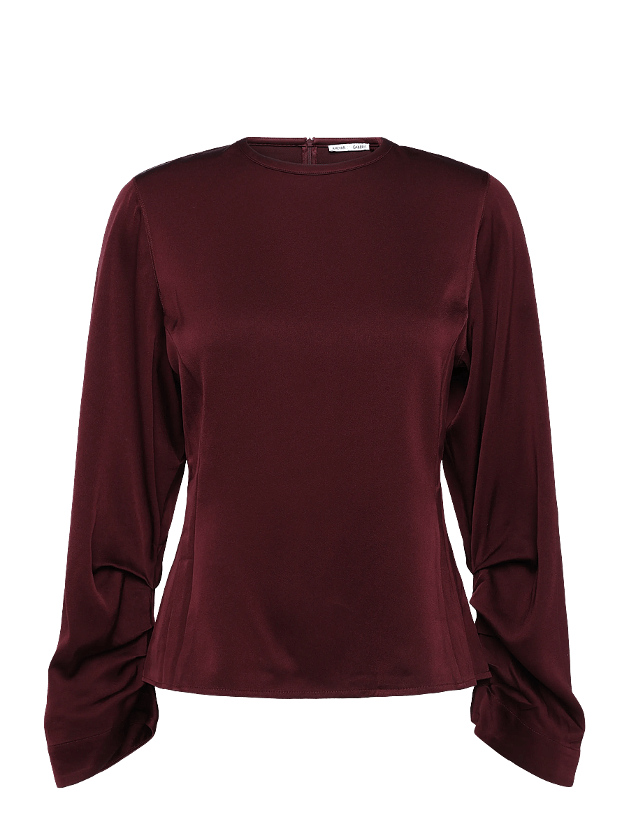 Ahlvar Gallery - Dara blouse - langærmede bluser - burgundy - 1