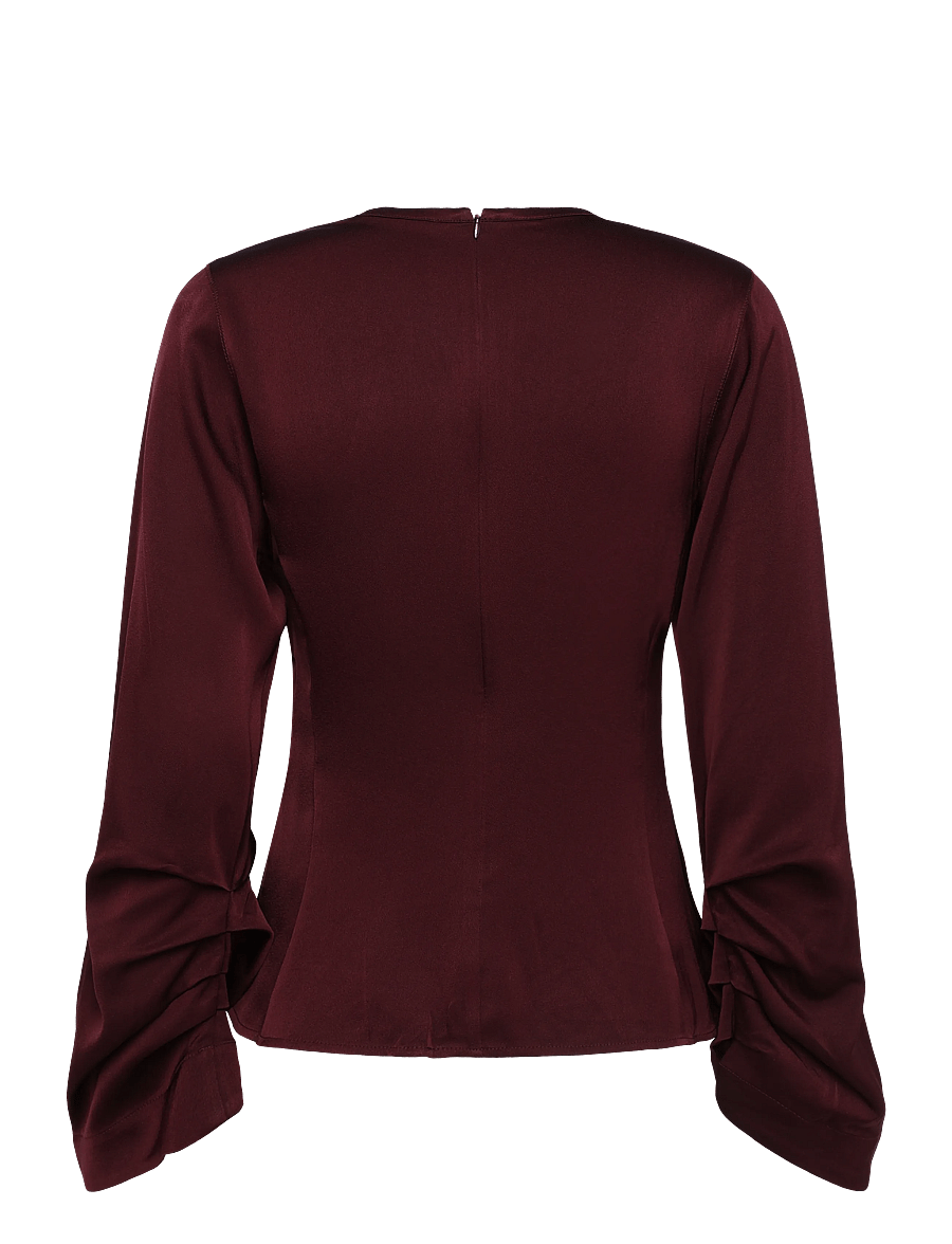 Ahlvar Gallery - Dara blouse - langærmede bluser - burgundy - 2