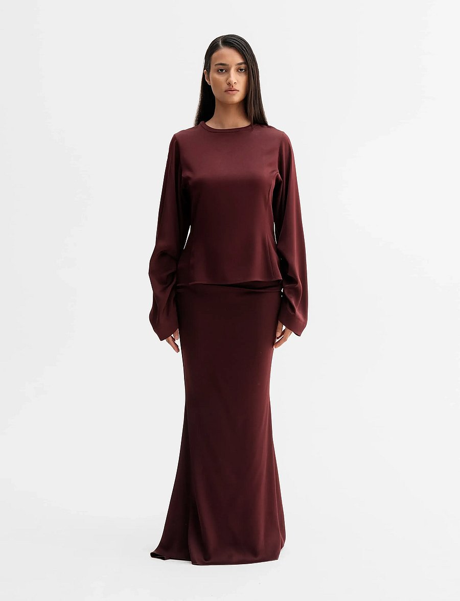 Ahlvar Gallery - Dara blouse - langærmede bluser - burgundy - 3
