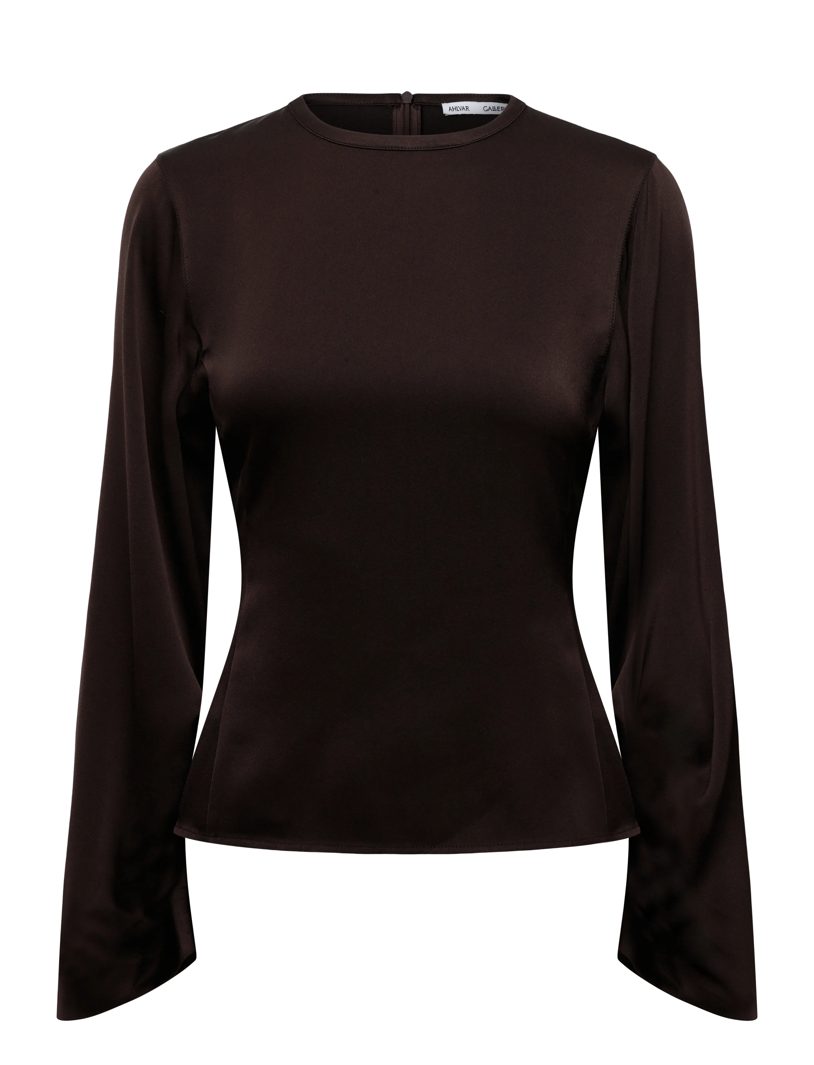 Ahlvar Gallery - Dara blouse - langærmede bluser - dark brown - 1