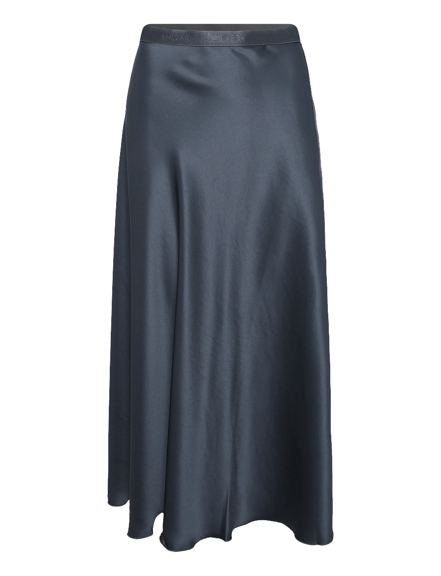 Ahlvar Gallery - Hadi satin skirt - satiinseelikud - dark grey - 1