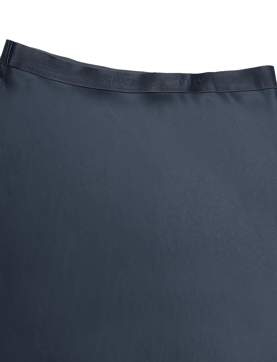 Ahlvar Gallery - Hadi satin skirt - satiinseelikud - dark grey - 5