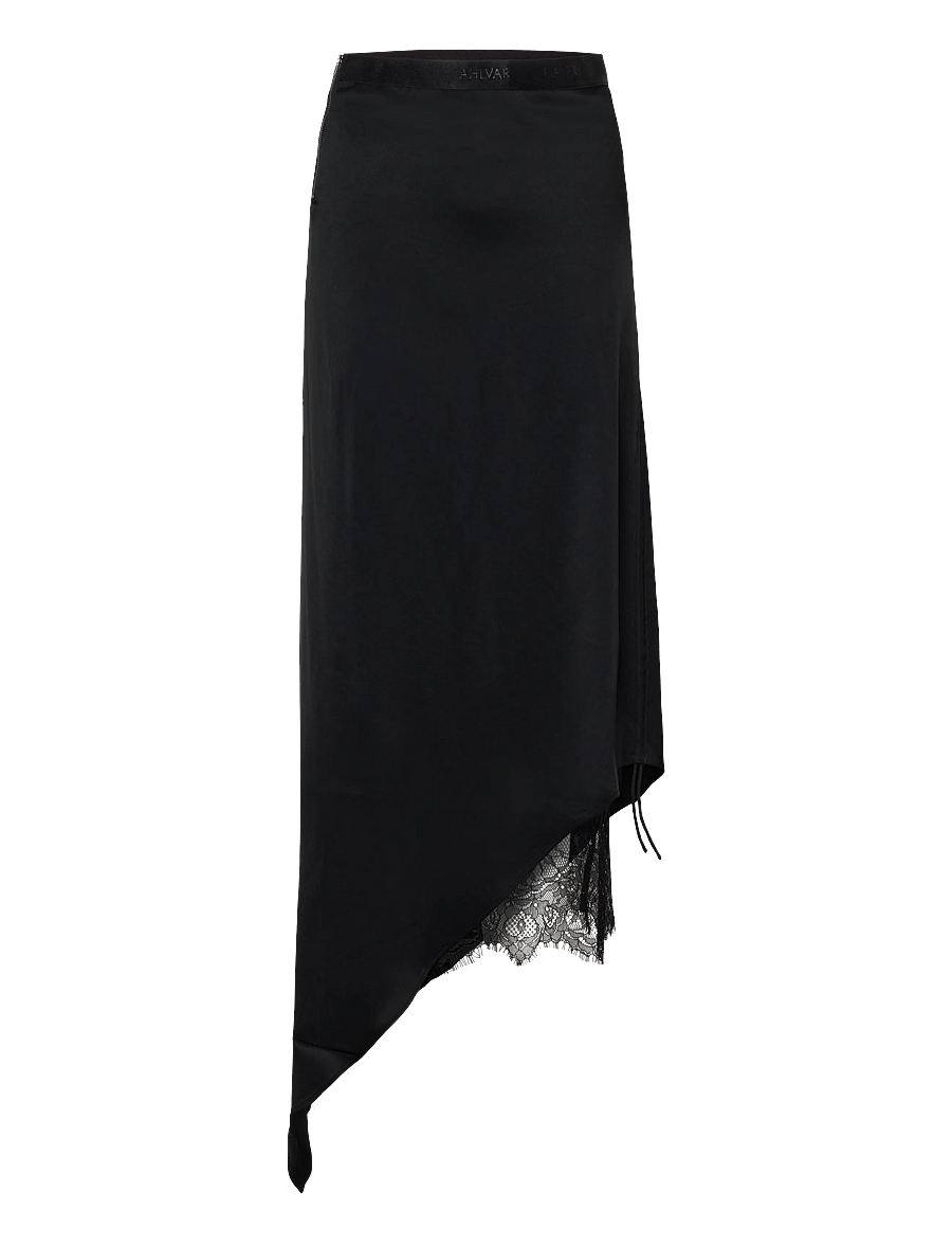 Ahlvar Gallery - Haley lace skirt - satinnederdele - black - 1