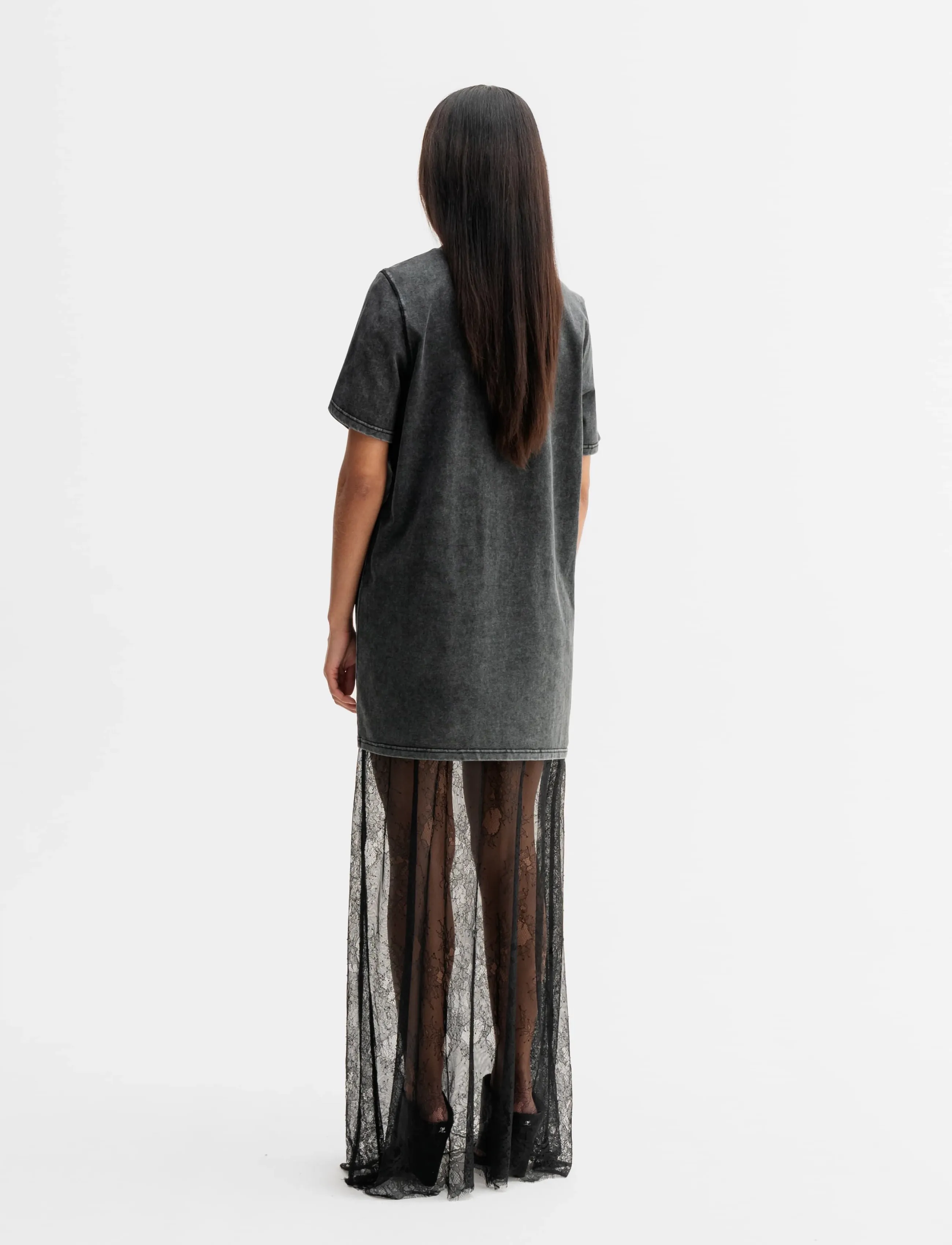 Ahlvar Gallery - Hana long lace skirt - maxi skirts - black - 4