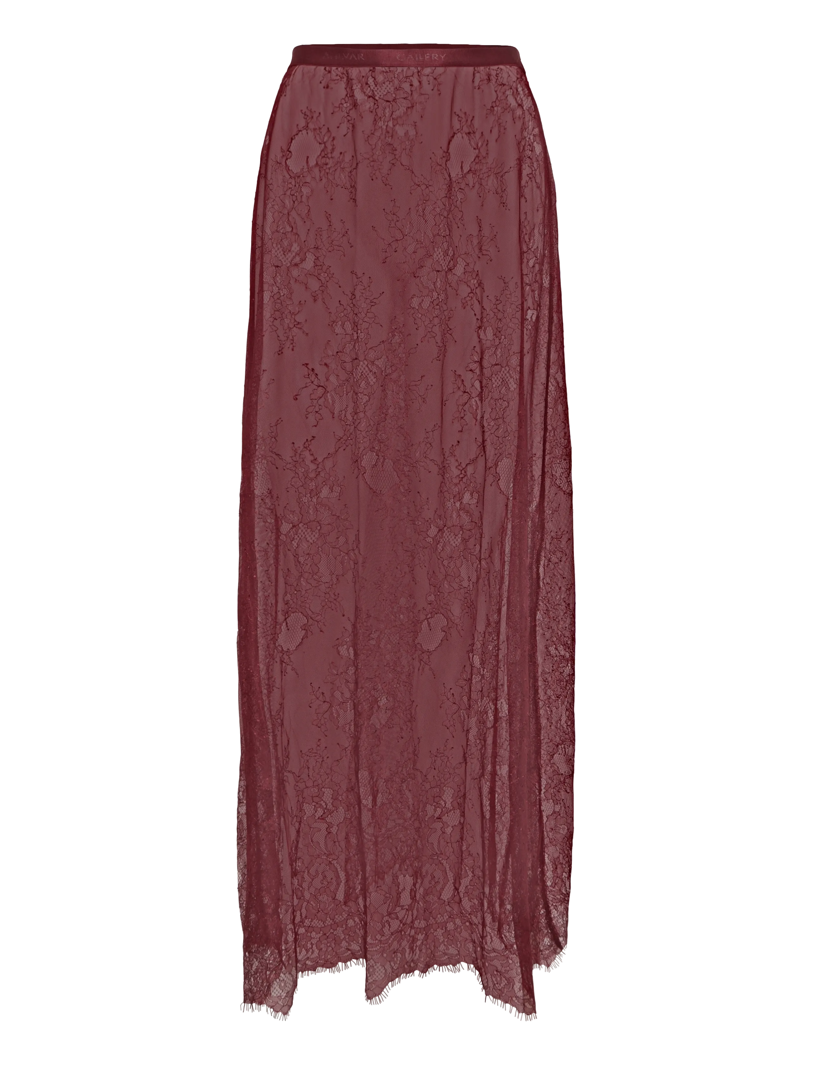 Ahlvar Gallery - Hana long lace skirt - maxi skirts - burgundy - 1