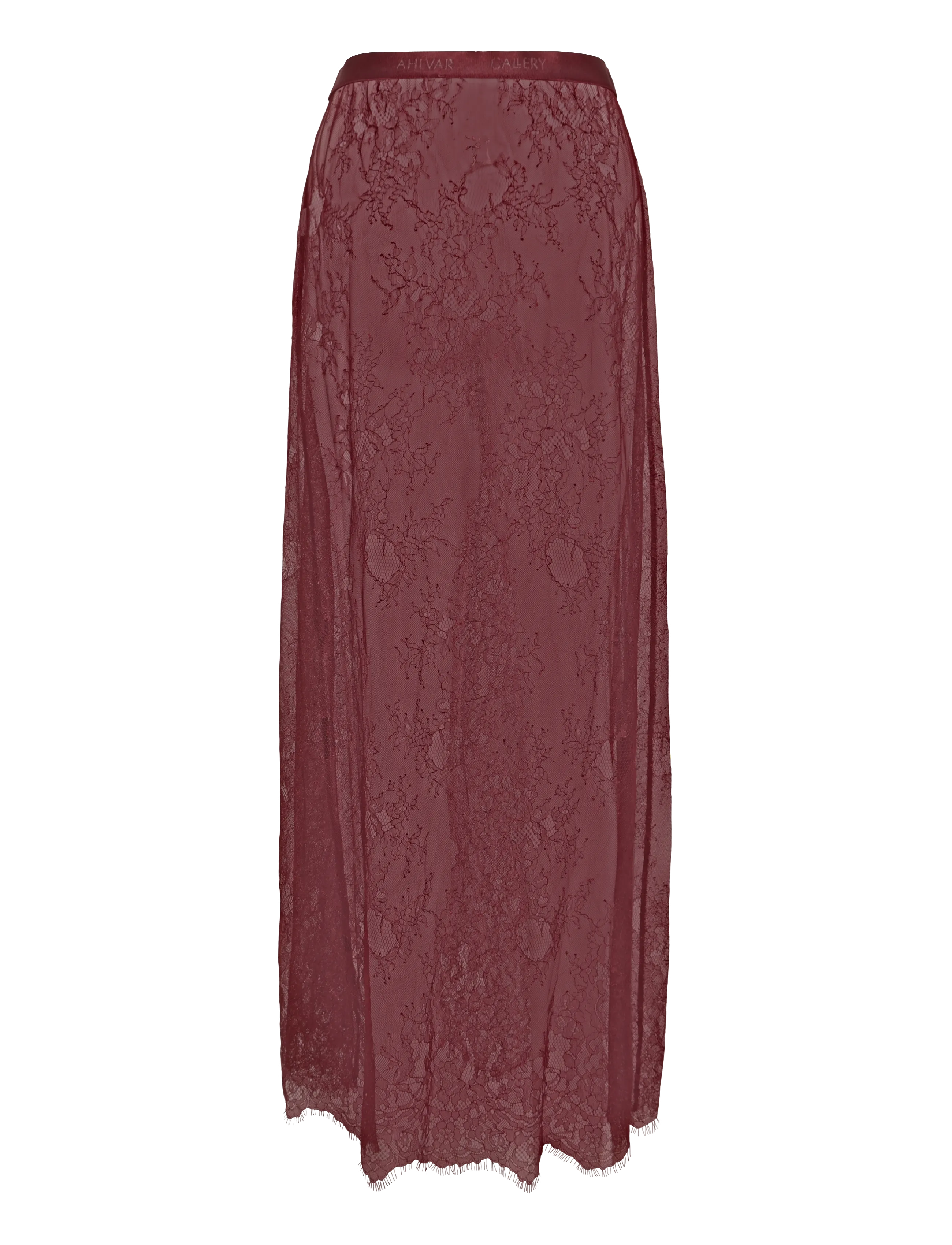 Ahlvar Gallery - Hana long lace skirt - maxi skirts - burgundy - 2