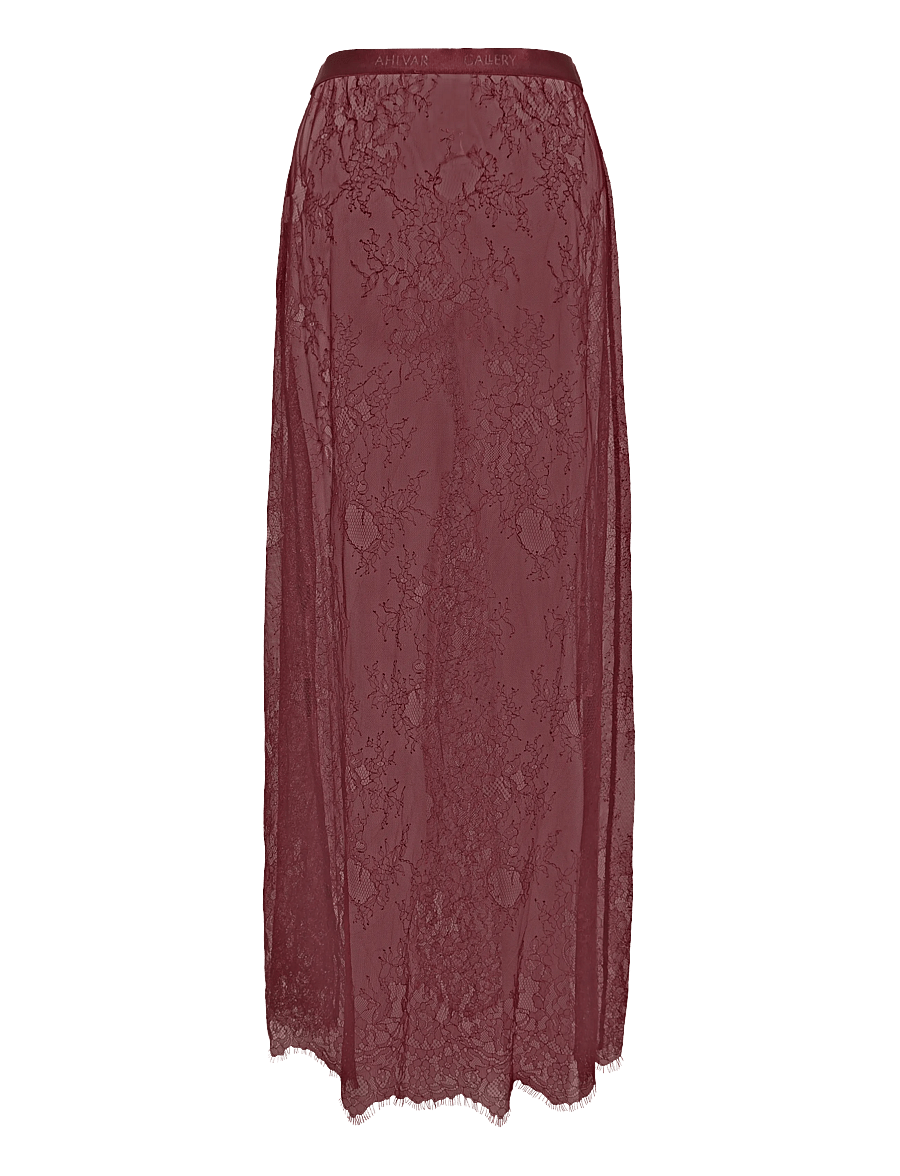Ahlvar Gallery - Hana long lace skirt - maxi skirts - burgundy - 2