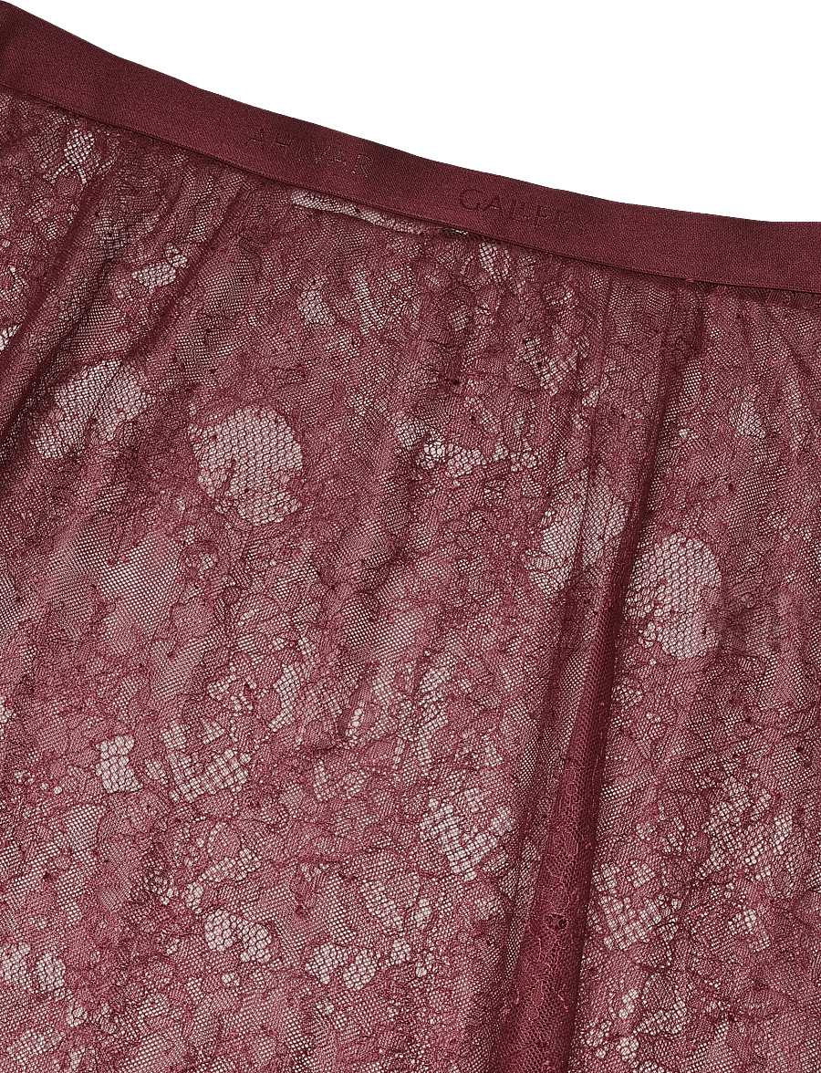 Ahlvar Gallery - Hana long lace skirt - maxi skirts - burgundy - 4