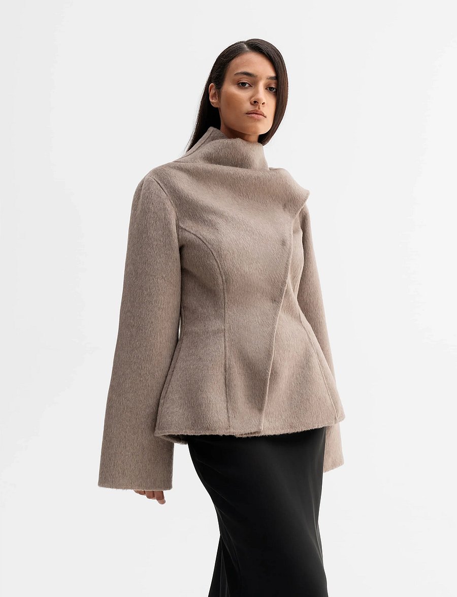Ahlvar Gallery - Leni wool blazer - wool jackets - light brown - 0