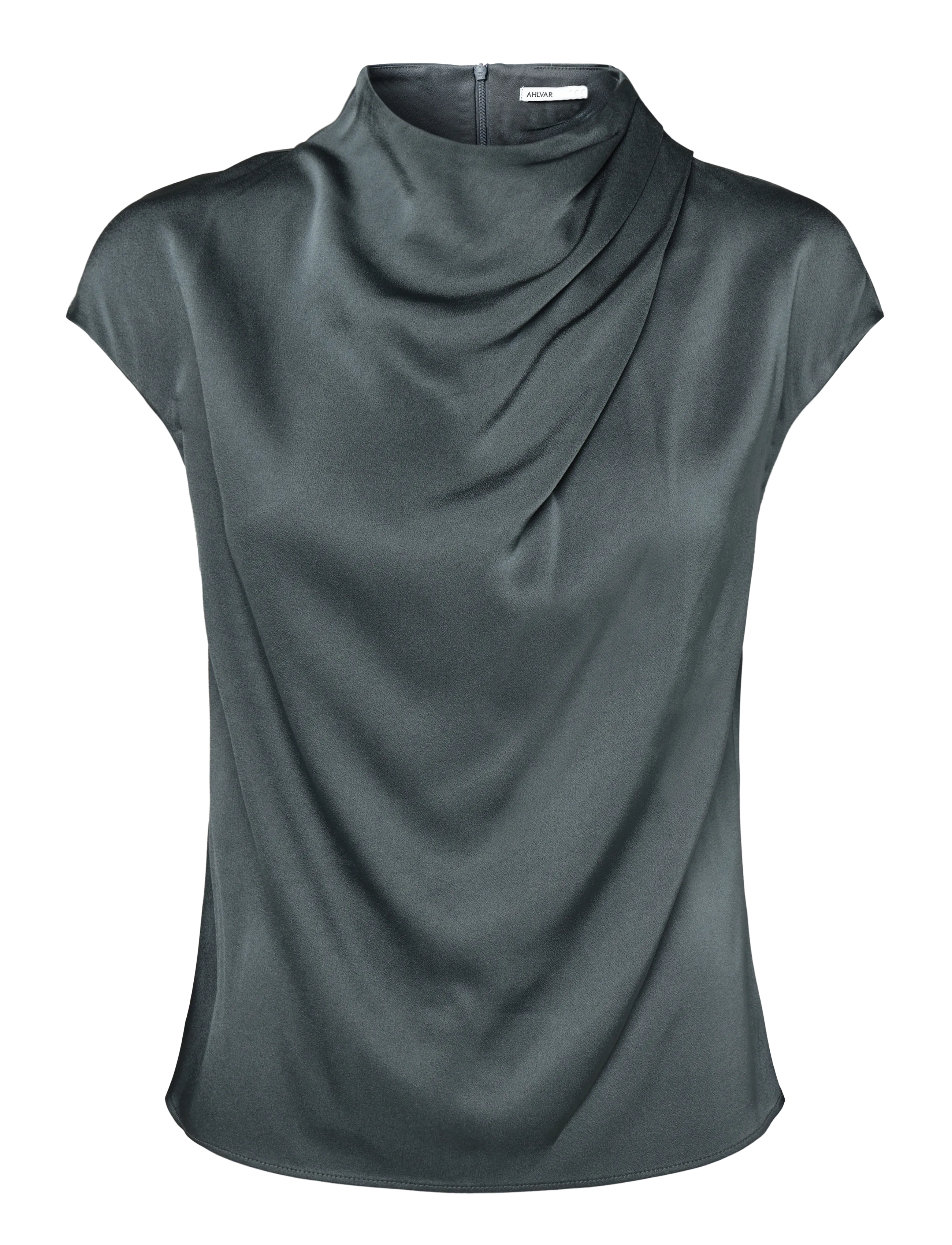 Ahlvar Gallery - Lima top - short-sleeved blouses - dark grey - 1