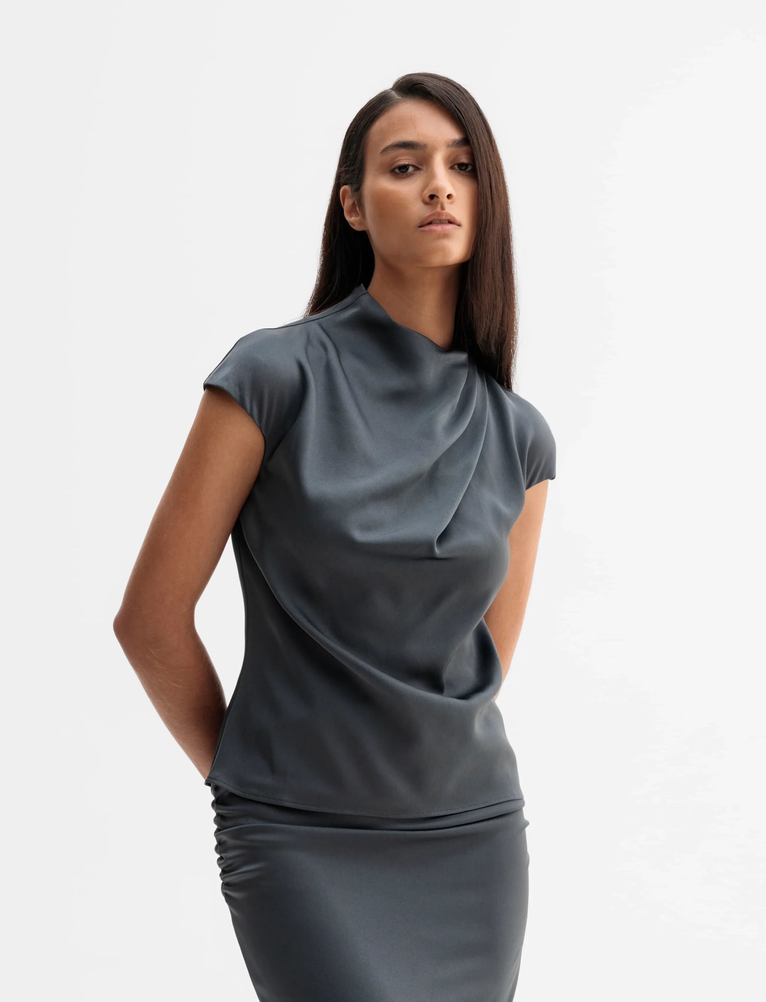 Ahlvar Gallery Lima top - Ahlvar Gallery - DARK GREY / grey