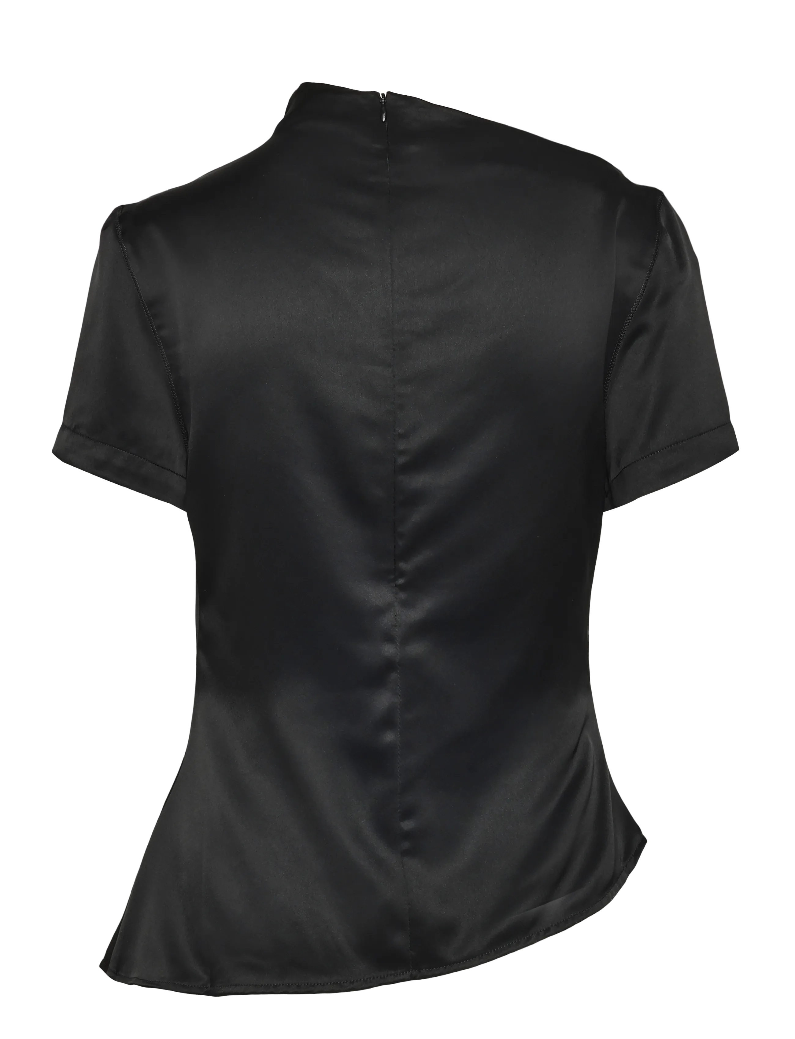 Ahlvar Gallery - Lizi satin tee - t-shirts - black - 2