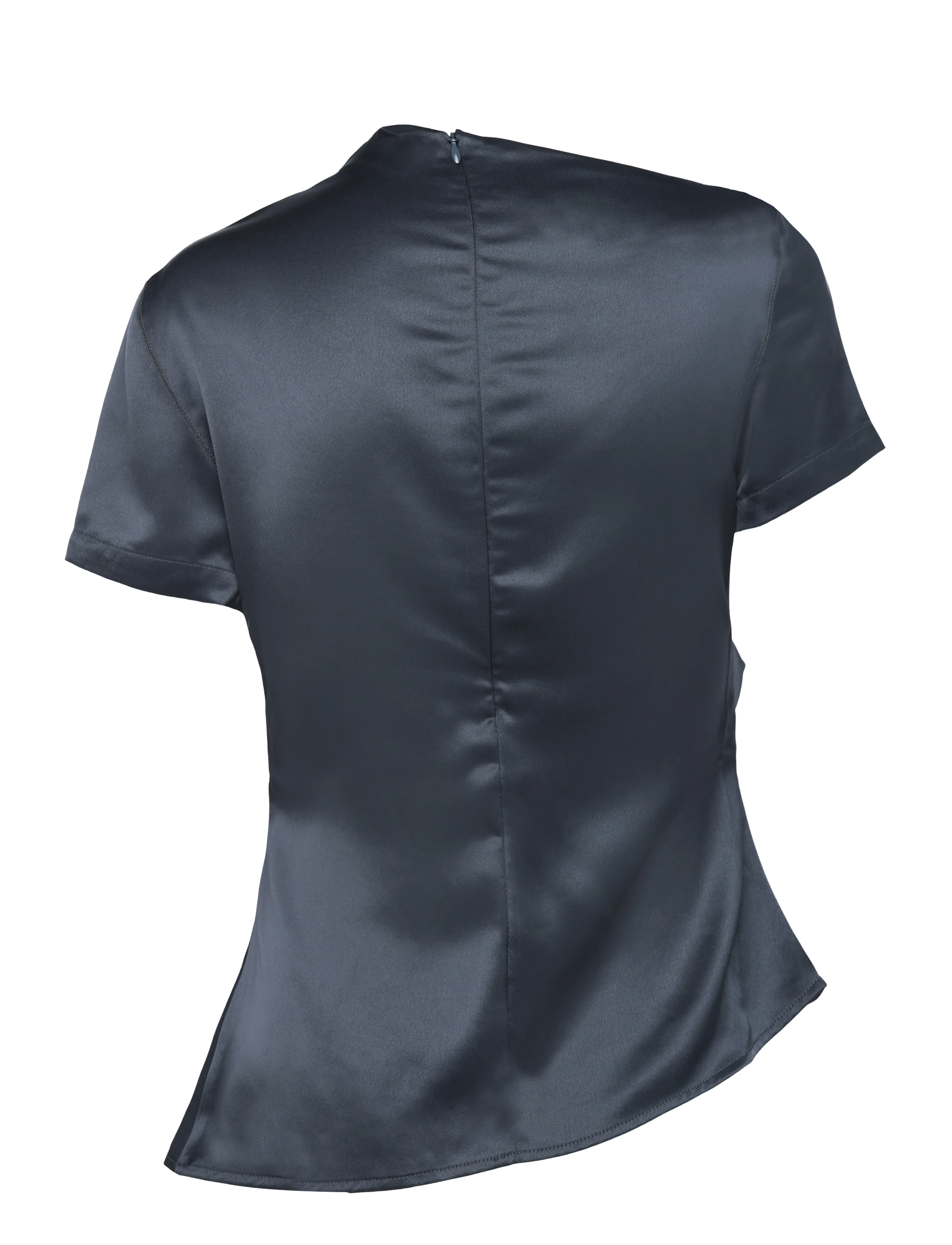 Ahlvar Gallery - Lizi satin tee - t-shirts - dark grey - 2
