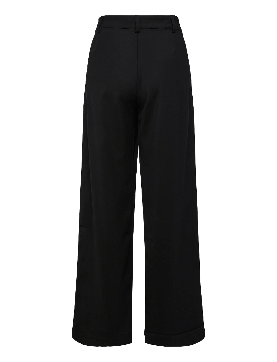 Ahlvar Gallery - Mel heavy wool trousers - hosen mit weitem bein - black - 2