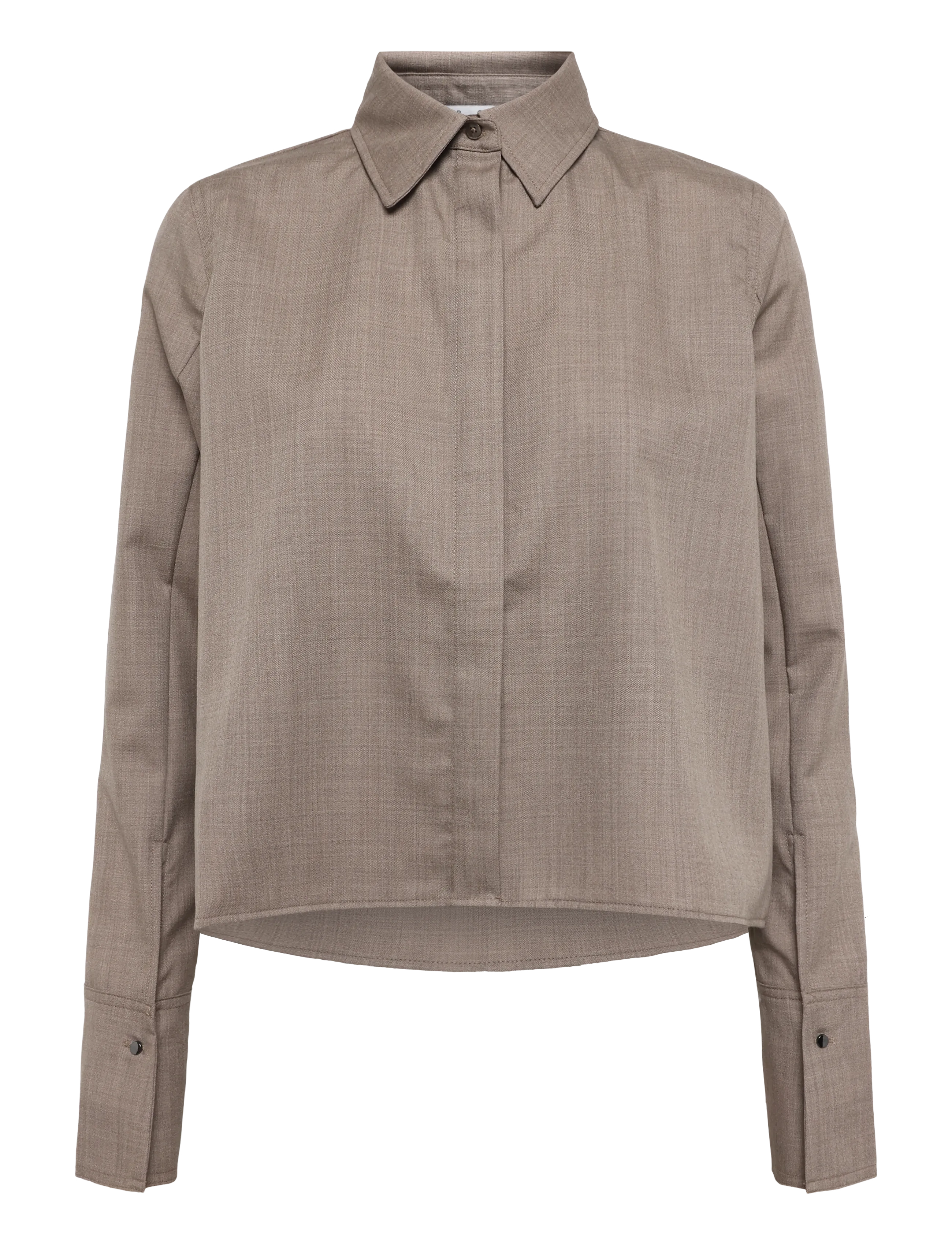 Ahlvar Gallery - Mindi wool shirt - langärmlige hemden - light brown - 1