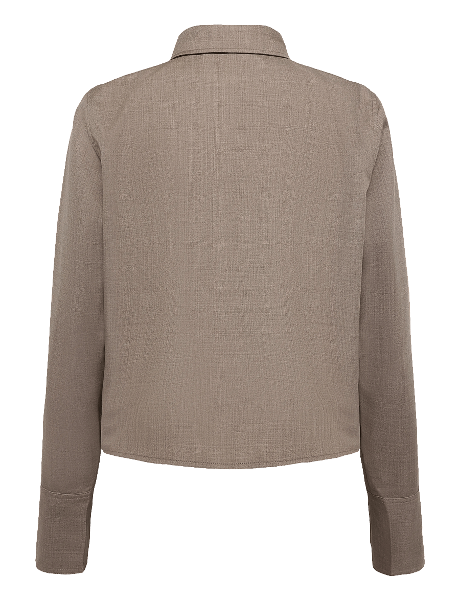 Ahlvar Gallery - Mindi wool shirt - langärmlige hemden - light brown - 2