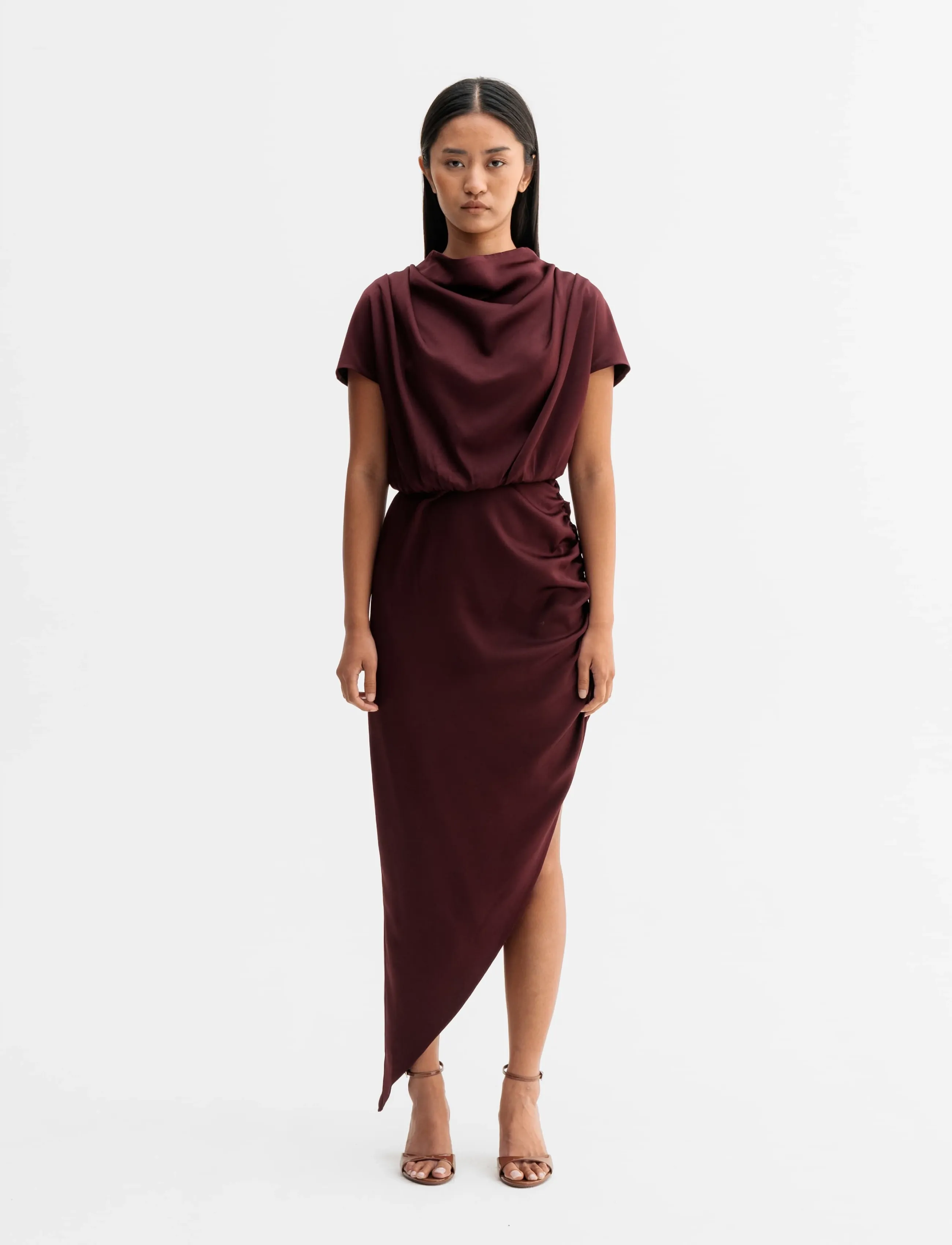 Ahlvar Gallery Minou dress - Kleider - BURGUNDY / burgundy