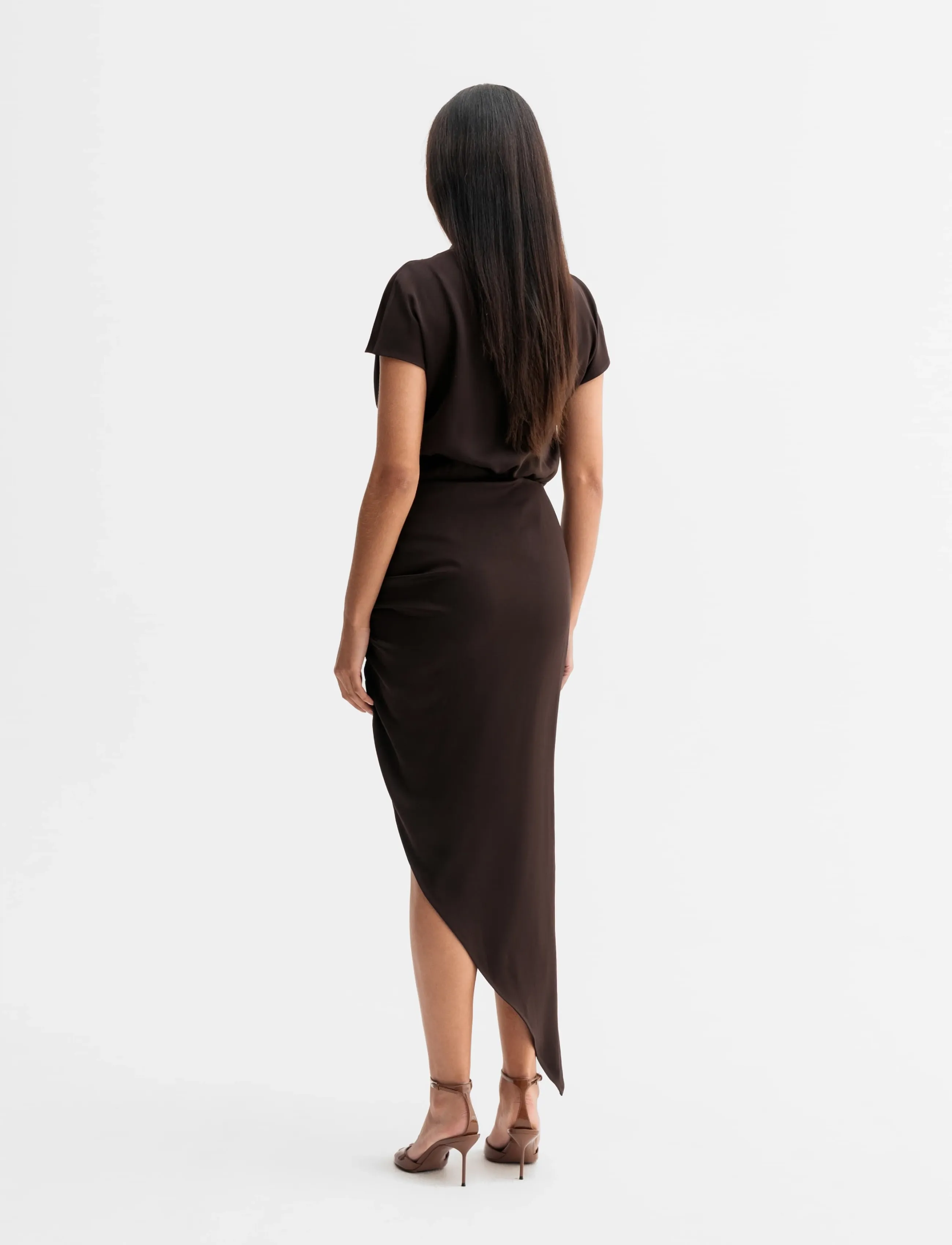 Ahlvar Gallery - Minou dress - pidulikud kleidid - dark brown - 3