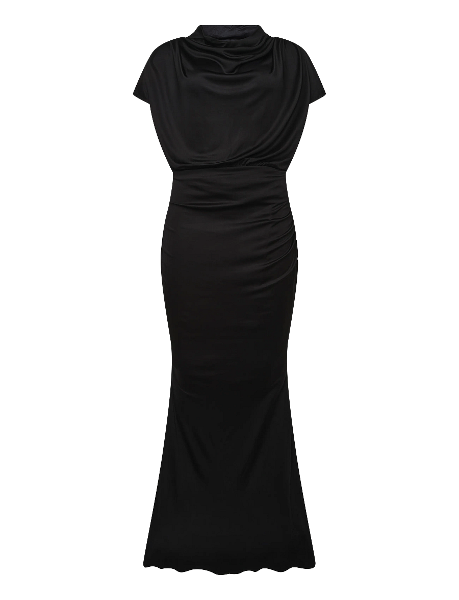 Ahlvar Gallery - Myra dress - evening dresses - dark brown - 1