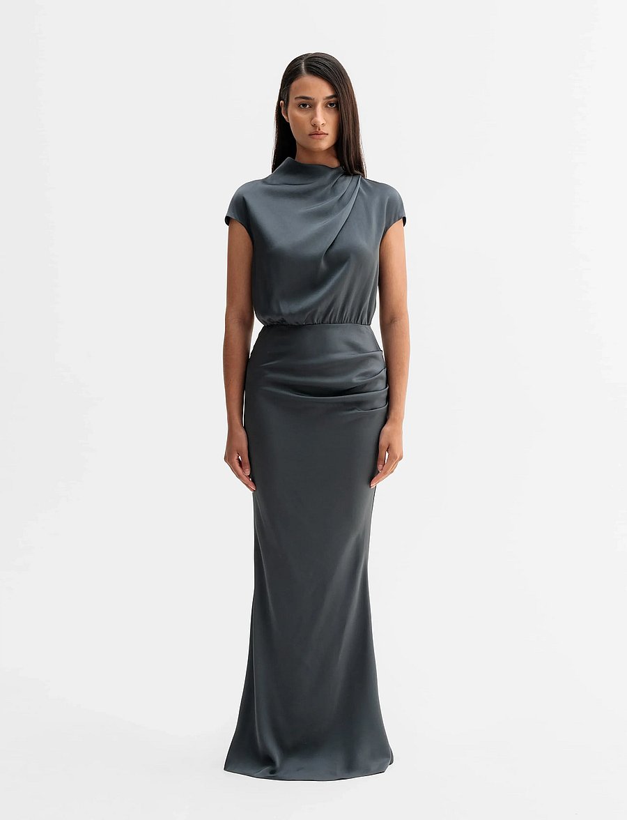 Ahlvar Gallery - Myra dress - Õhtukleidid - dark grey - 0