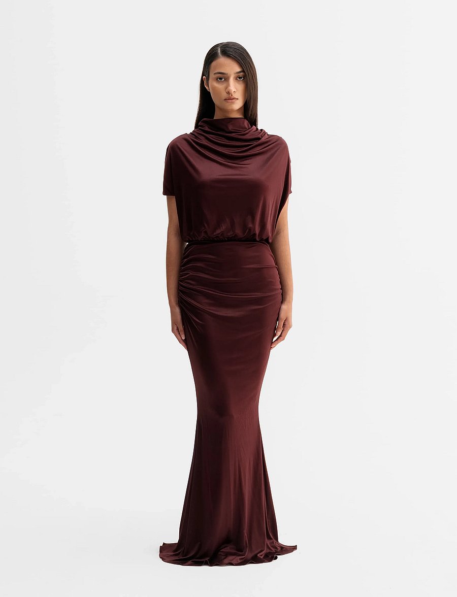 Ahlvar Gallery - Miya jersey dress - liibuvad kleidid - burgundy - 3