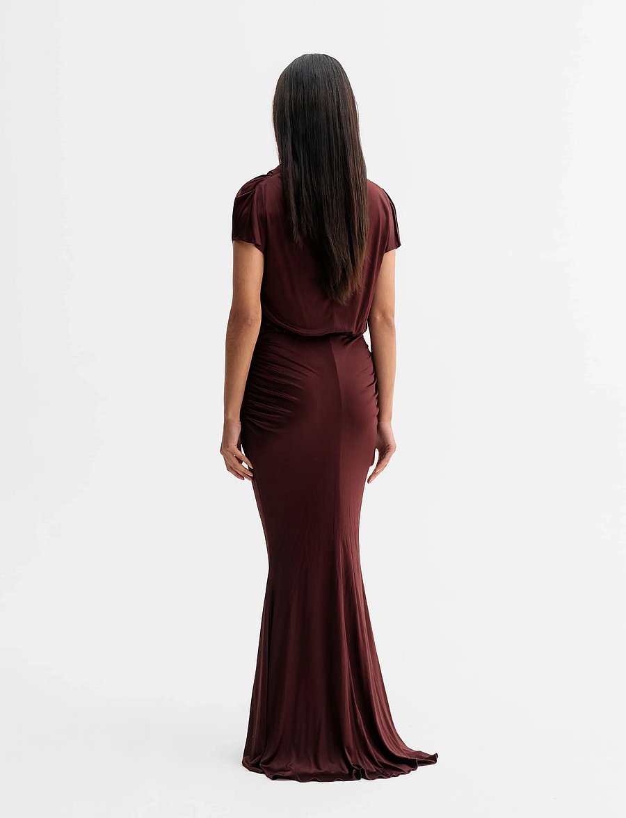 Ahlvar Gallery - Miya jersey dress - liibuvad kleidid - burgundy - 4
