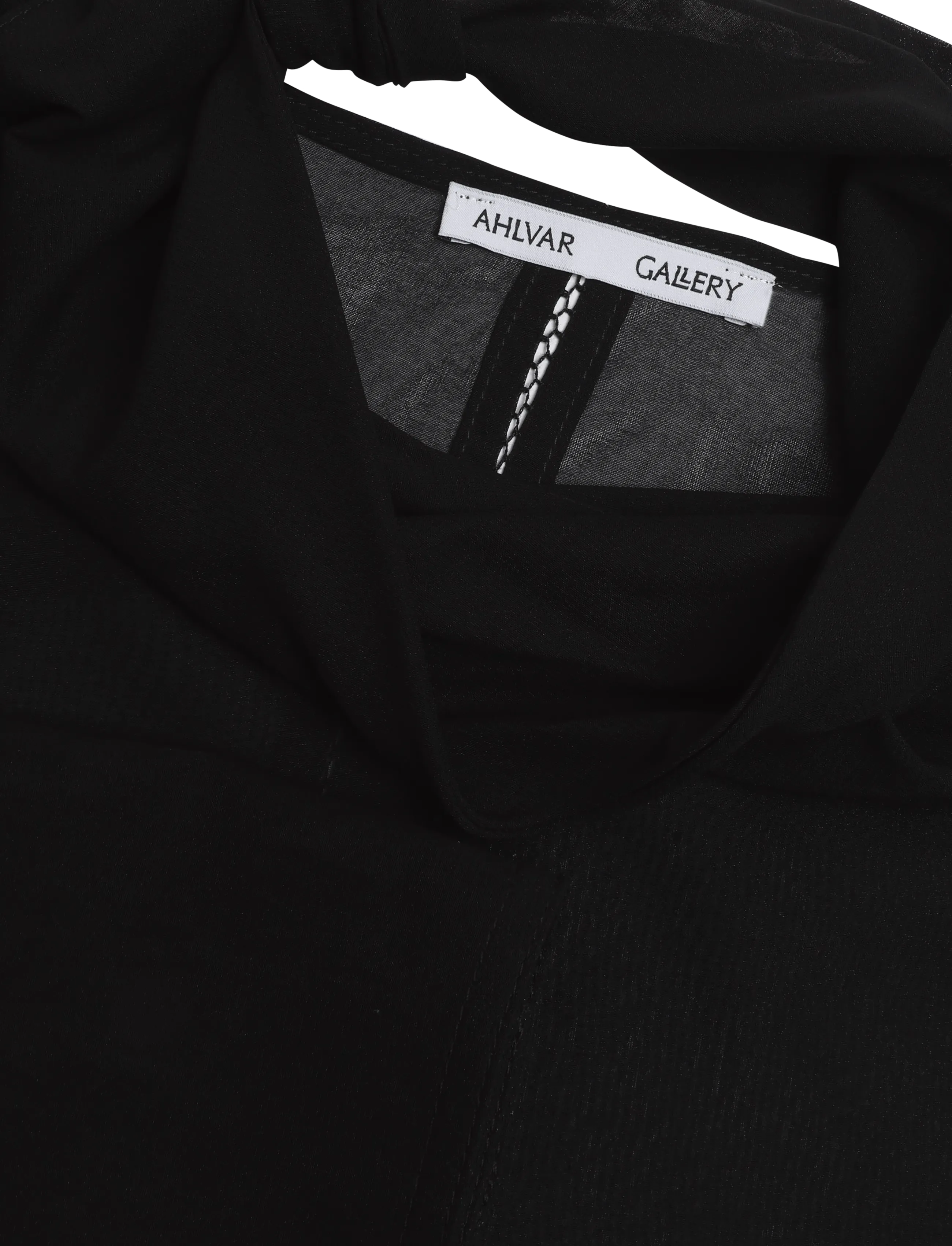 Ahlvar Gallery - Rika see-through silk blouse - langærmede bluser - black - 4