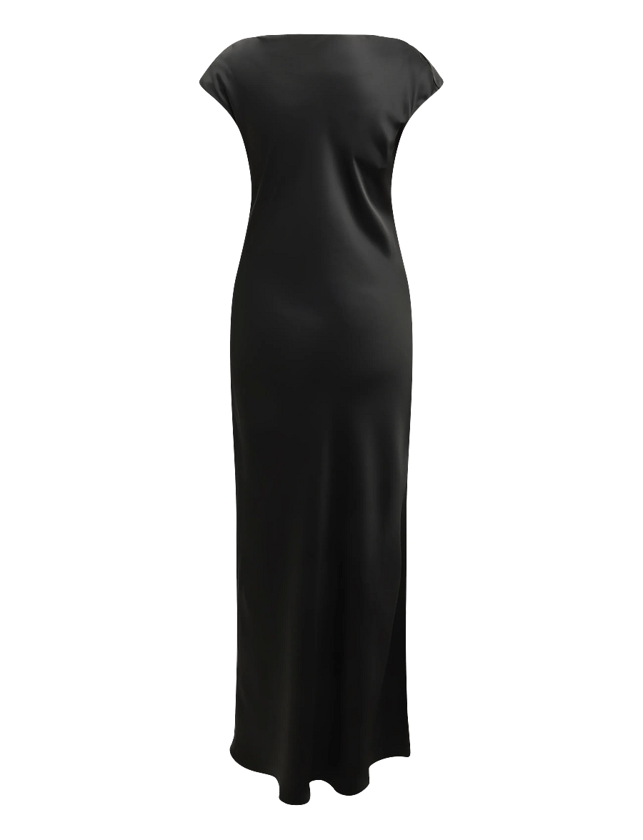 Ahlvar Gallery - Yuni satin dress - Õhtukleidid - black - 2