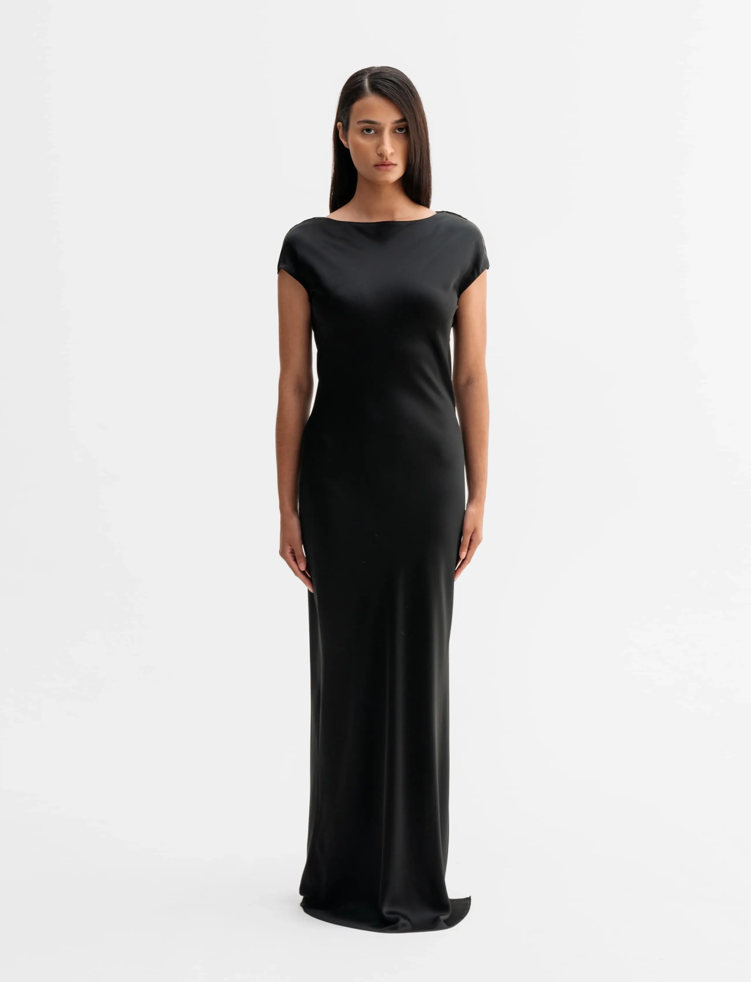 Ahlvar Gallery Yuni satin dress - Erilised sündmused - BLACK / black