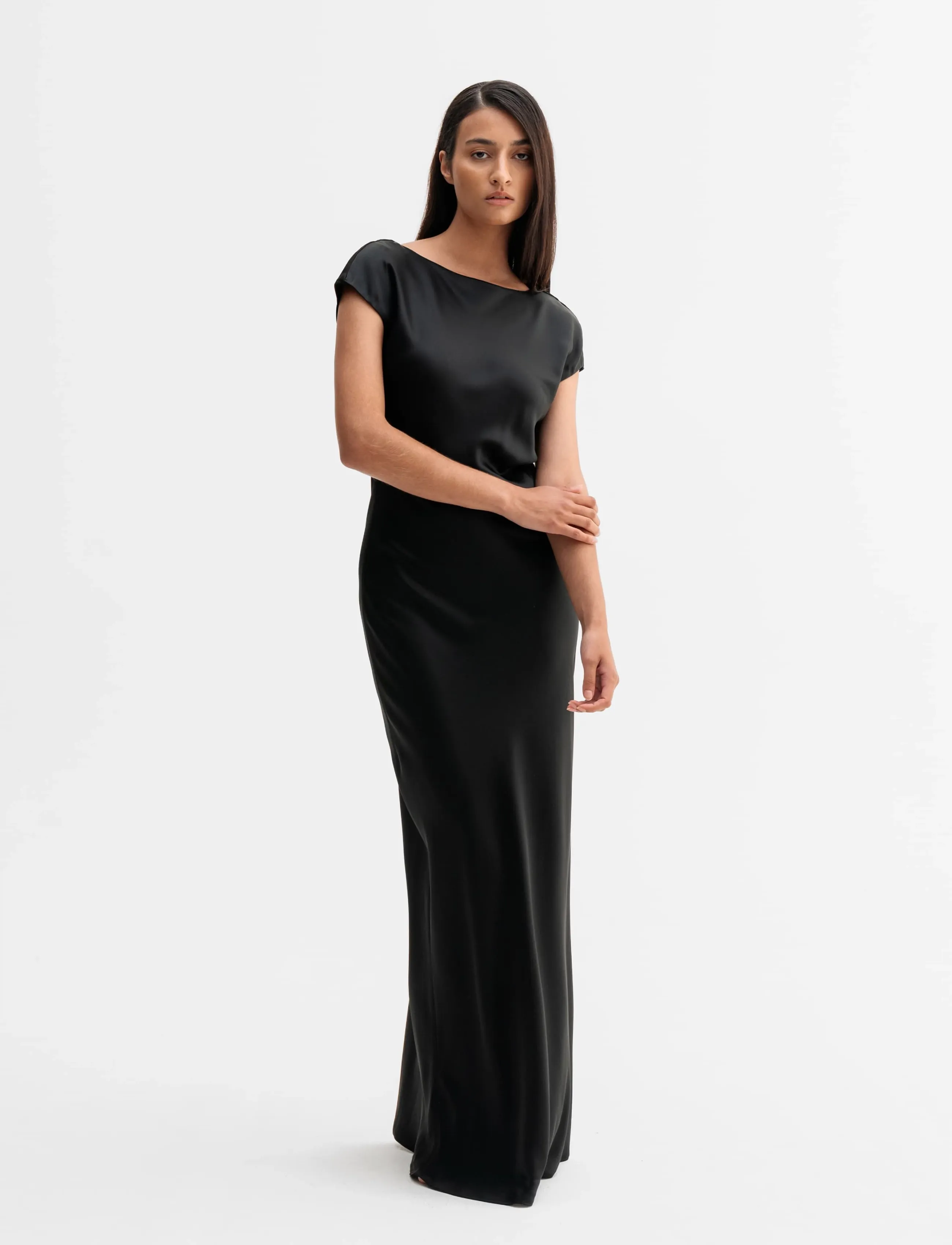 Ahlvar Gallery - Yuni satin dress - Õhtukleidid - black - 3