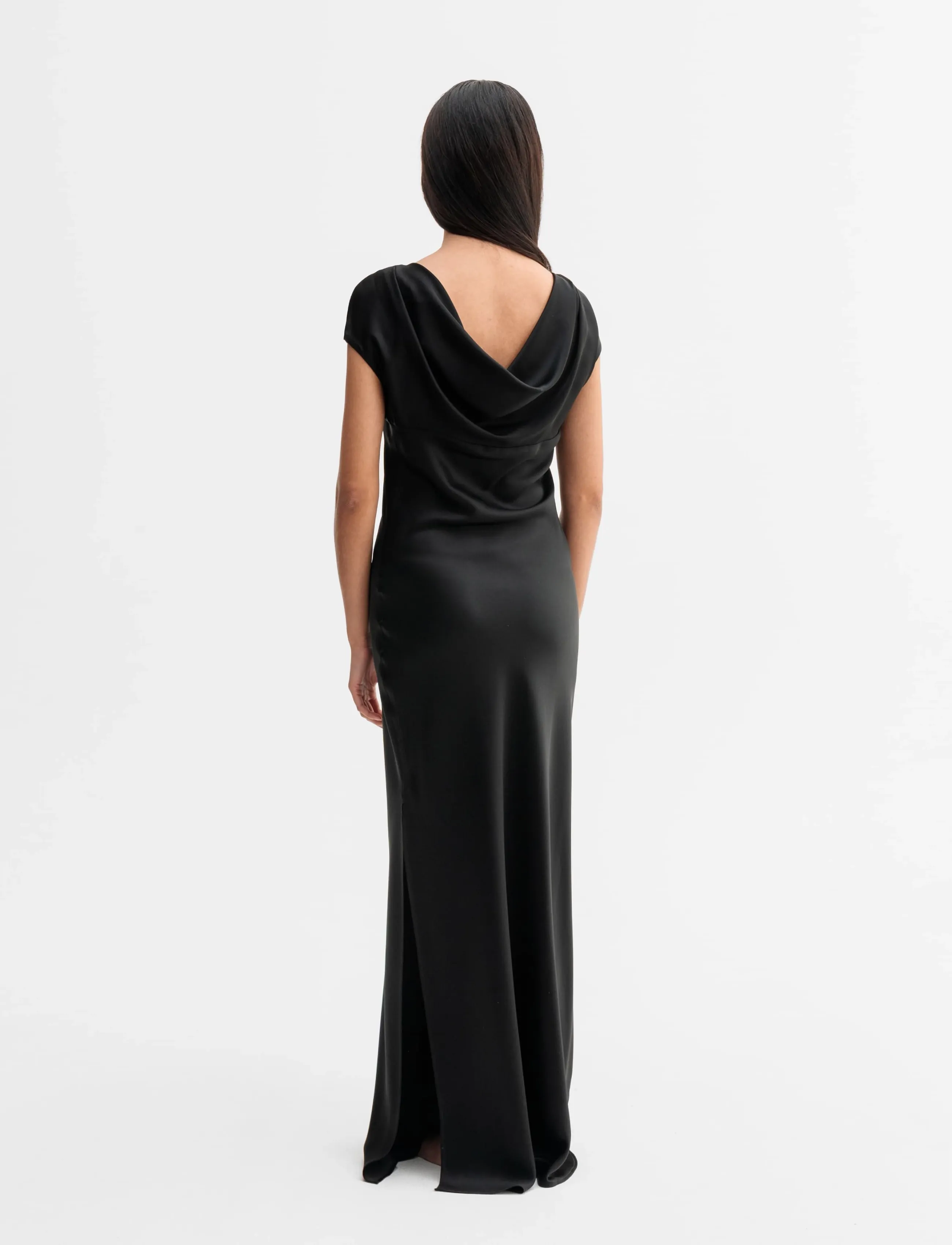 Ahlvar Gallery - Yuni satin dress - Õhtukleidid - black - 4