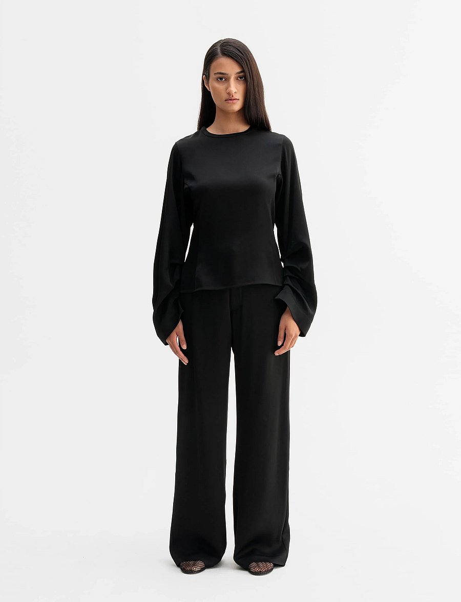 Ahlvar Gallery - Mila trousers - hose mit geradem bein - black - 3