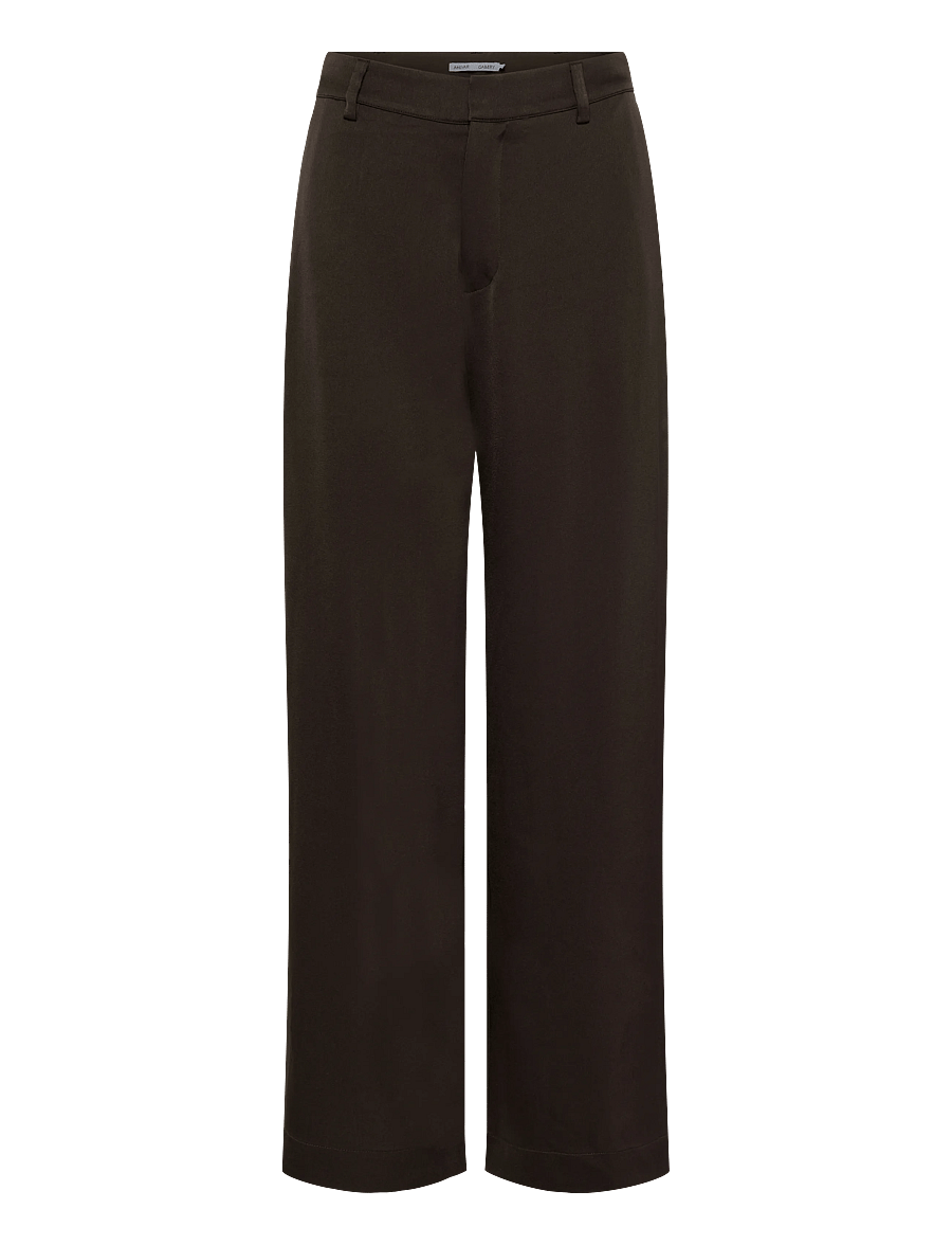 Ahlvar Gallery - Mila trousers - sirged püksid - dark brown - 1