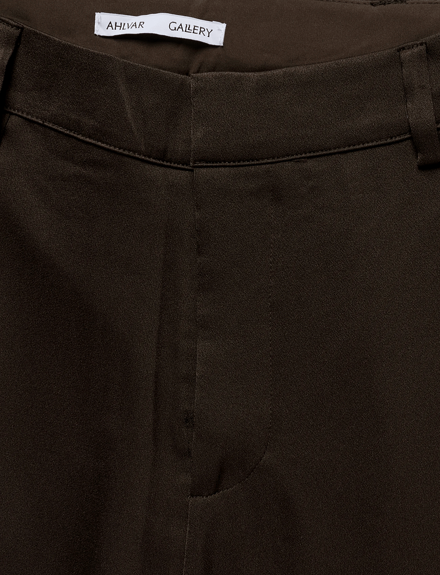 Ahlvar Gallery - Mila trousers - sirged püksid - dark brown - 4