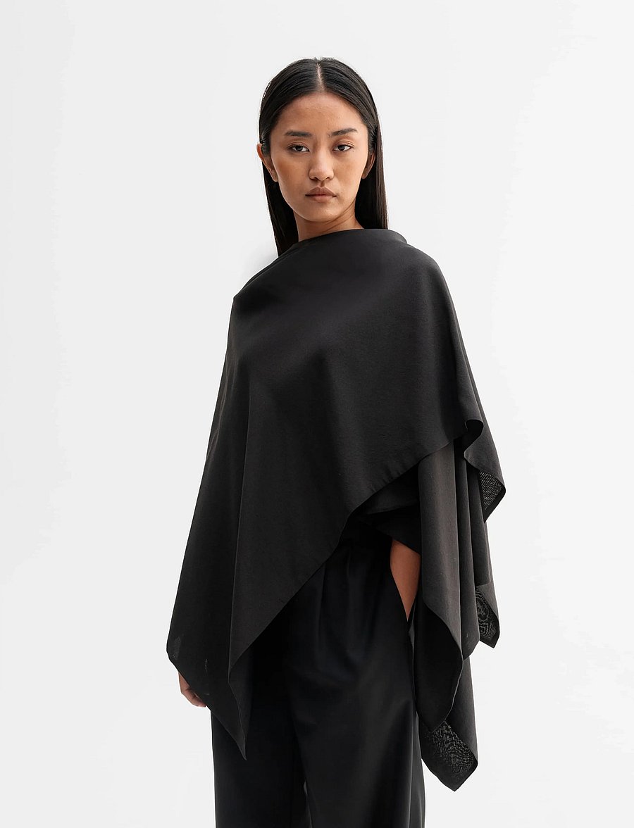 Ahlvar Gallery - Niki cape - ponchoer & kapper - black - 0