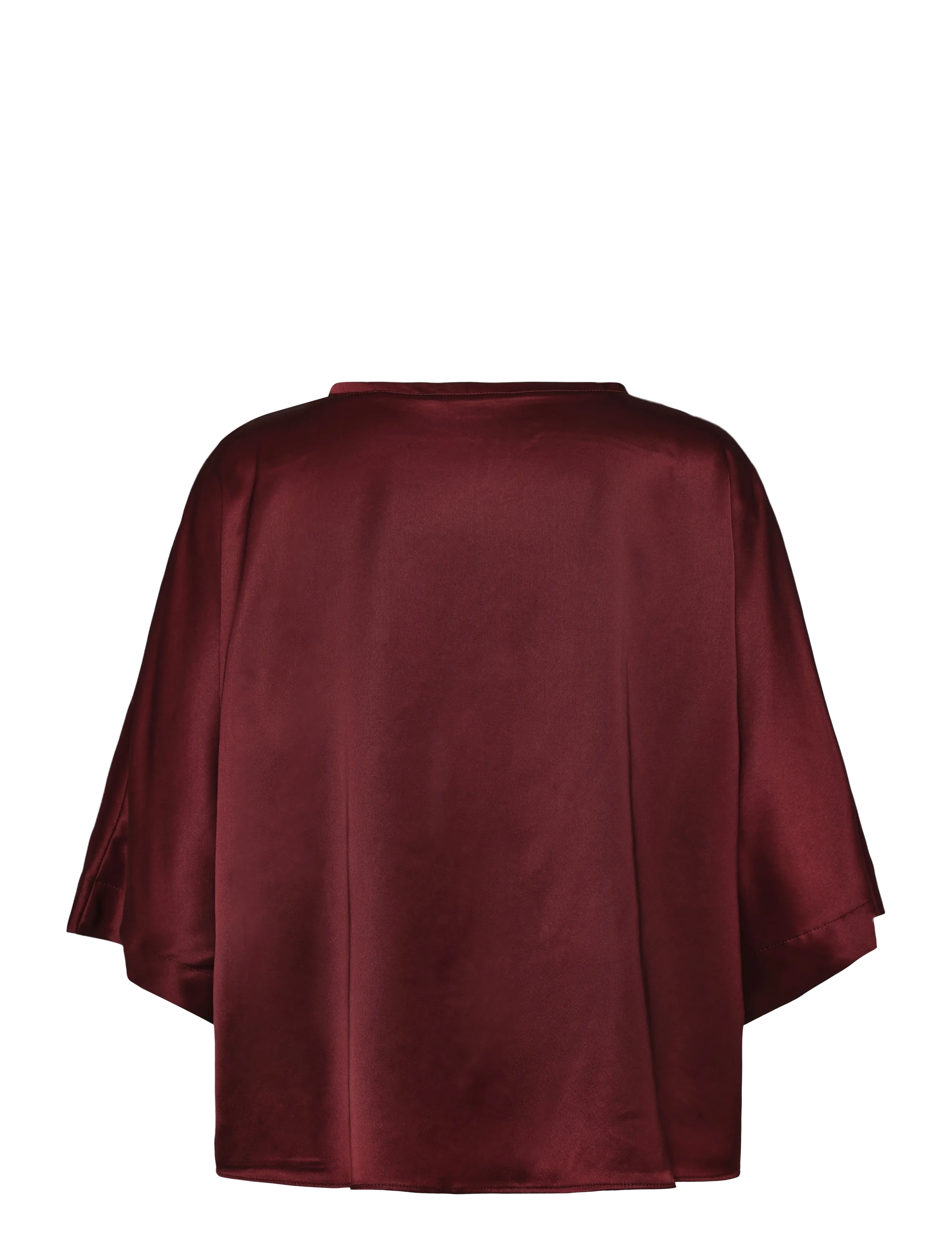 Ahlvar Gallery - Tori satin tee - t-shirts - burgundy - 2