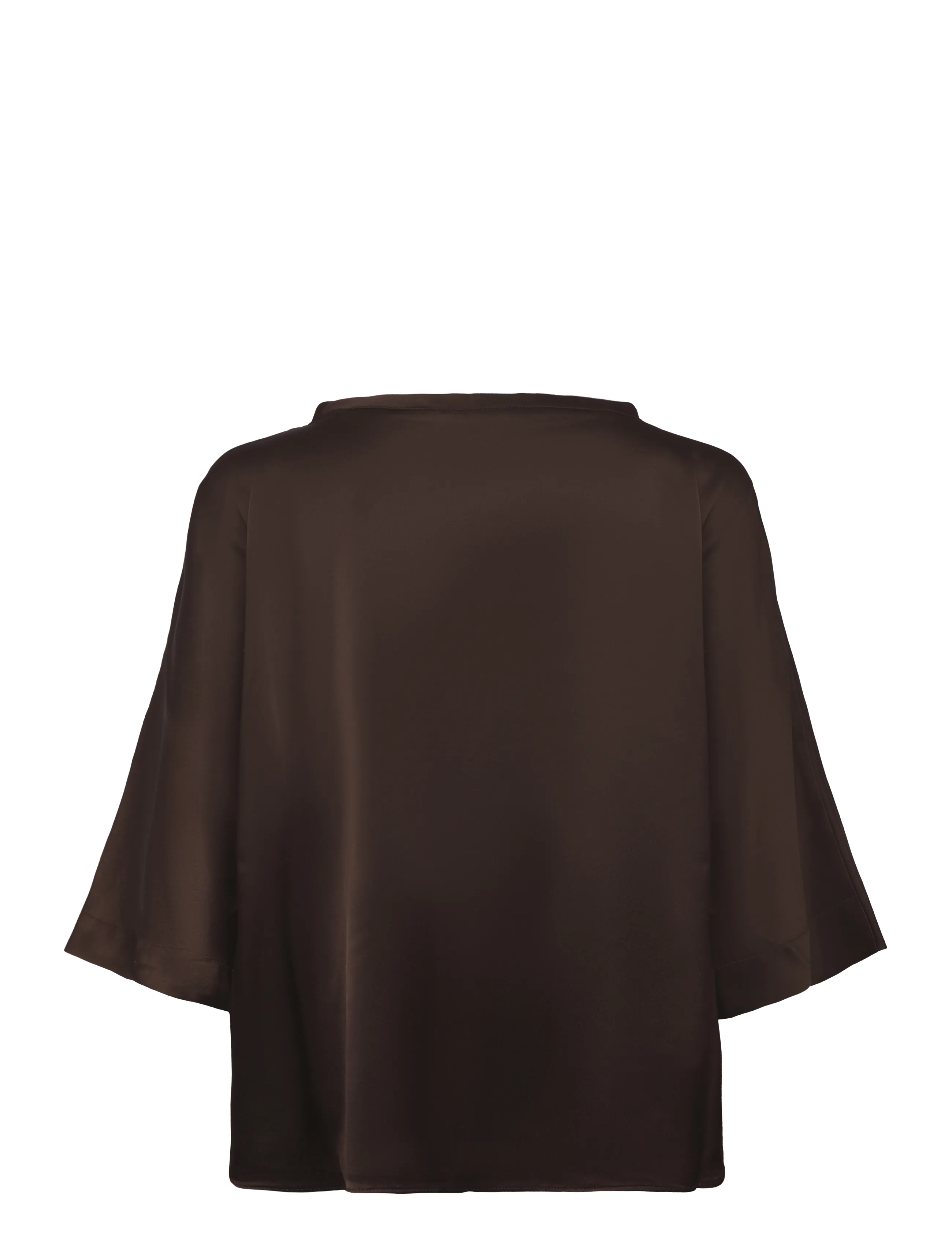 Ahlvar Gallery - Tori satin tee - t-shirts - dark brown - 2