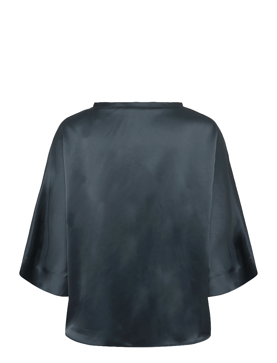 Ahlvar Gallery - Tori satin tee - t-shirts - dark grey - 2