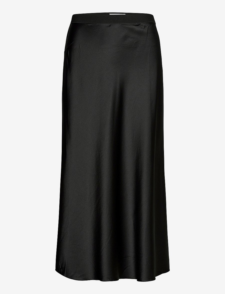Ahlvar Gallery - Hana satin silk skirt - jupes en satin - black - 1
