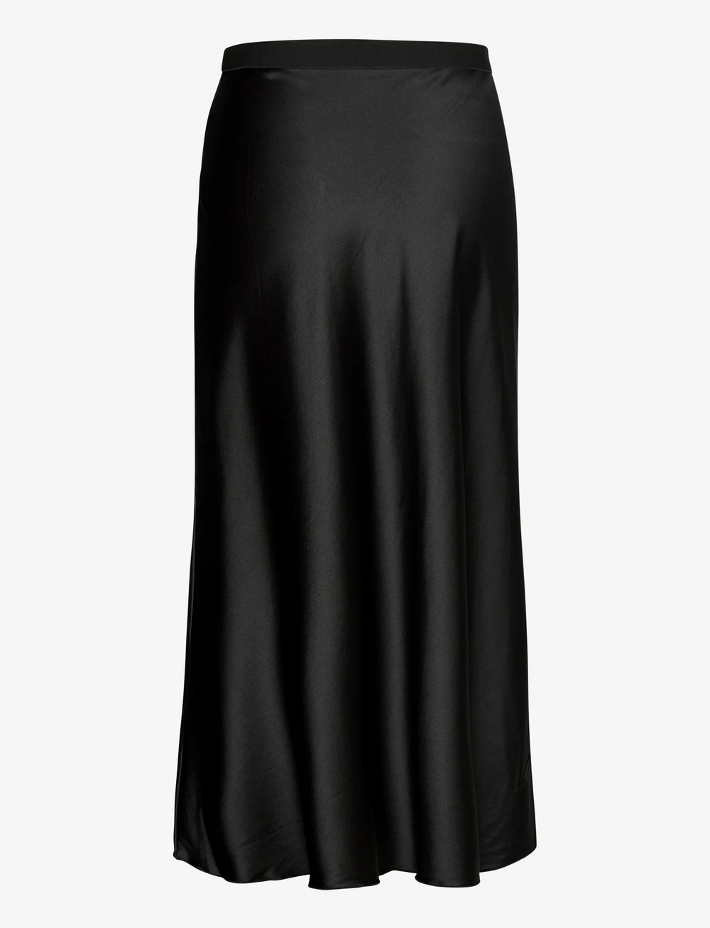 Ahlvar Gallery - Hana satin silk skirt - midinederdele - black - 2