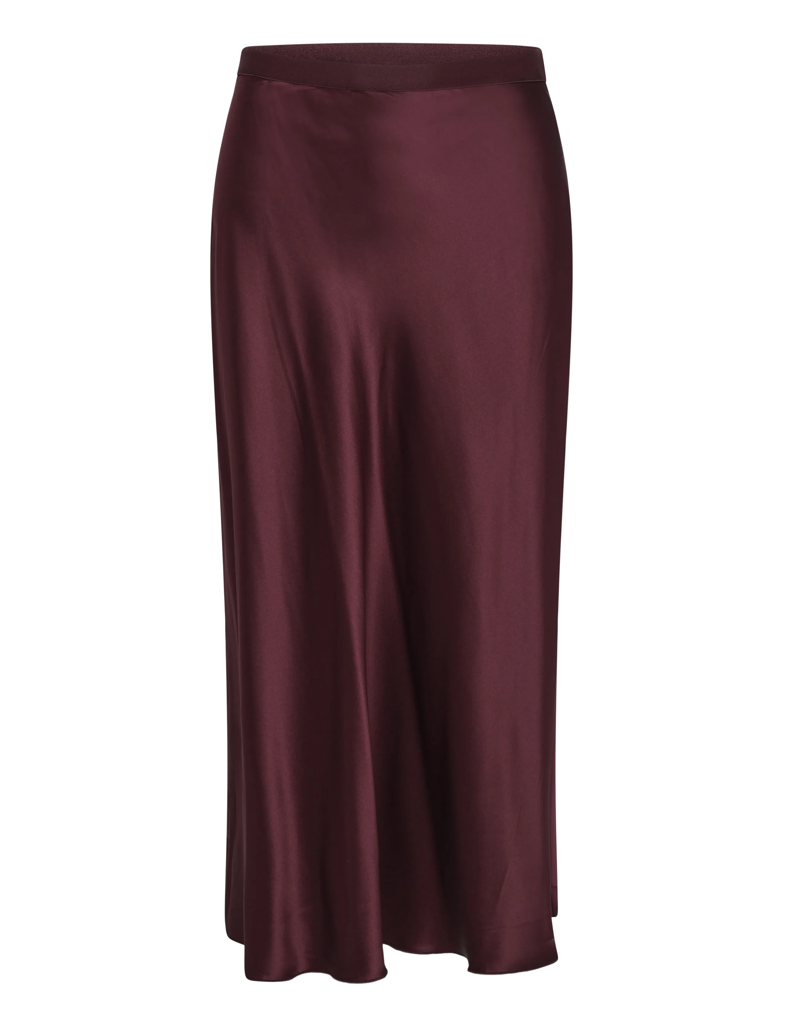 Ahlvar Gallery - Hana satin silk skirt - midinederdele - burgundy - 1