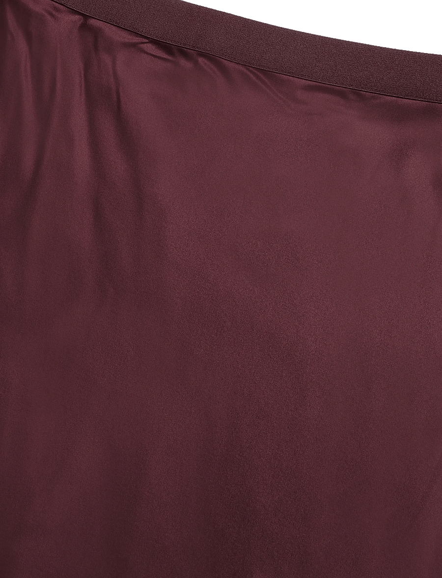 Ahlvar Gallery - Hana satin silk skirt - midinederdele - burgundy - 4