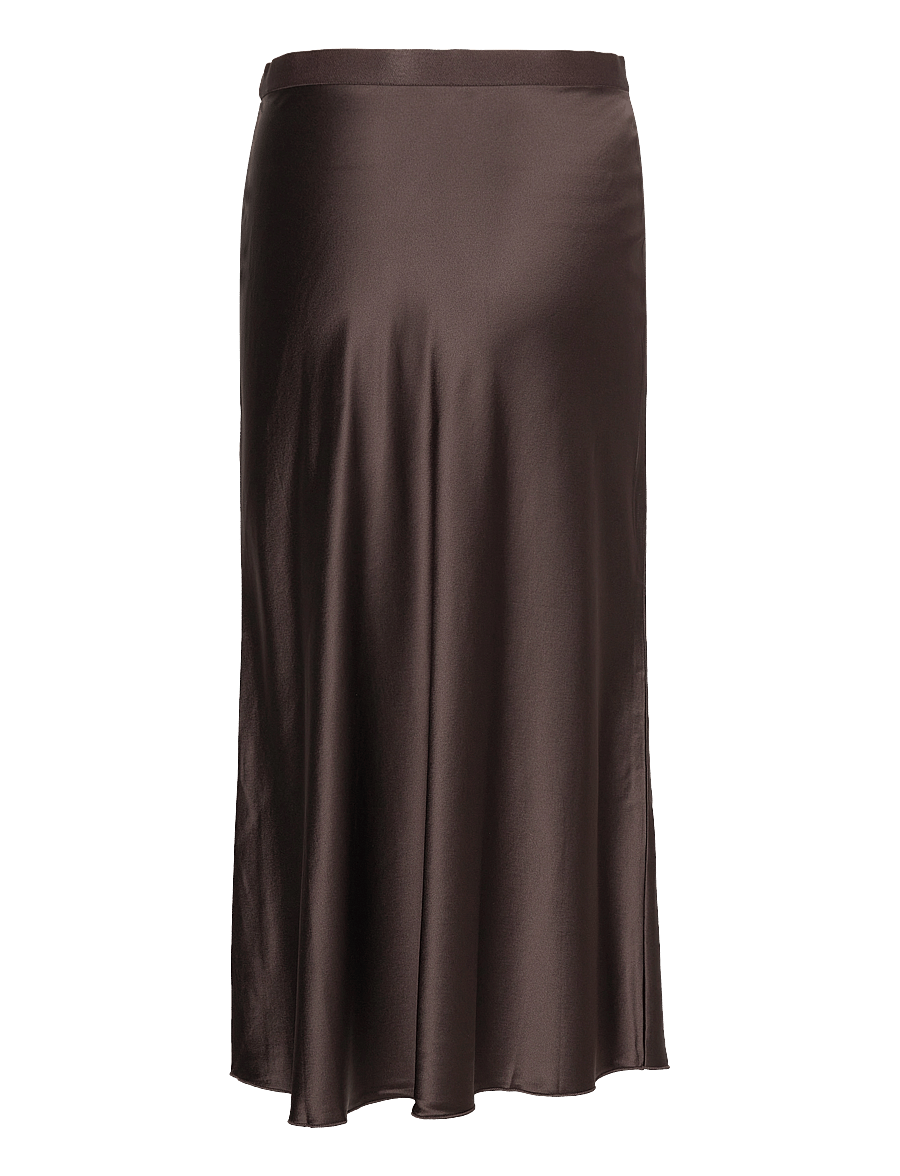 Ahlvar Gallery - Hana satin silk skirt - satiinist seelikud - dark brown - 2