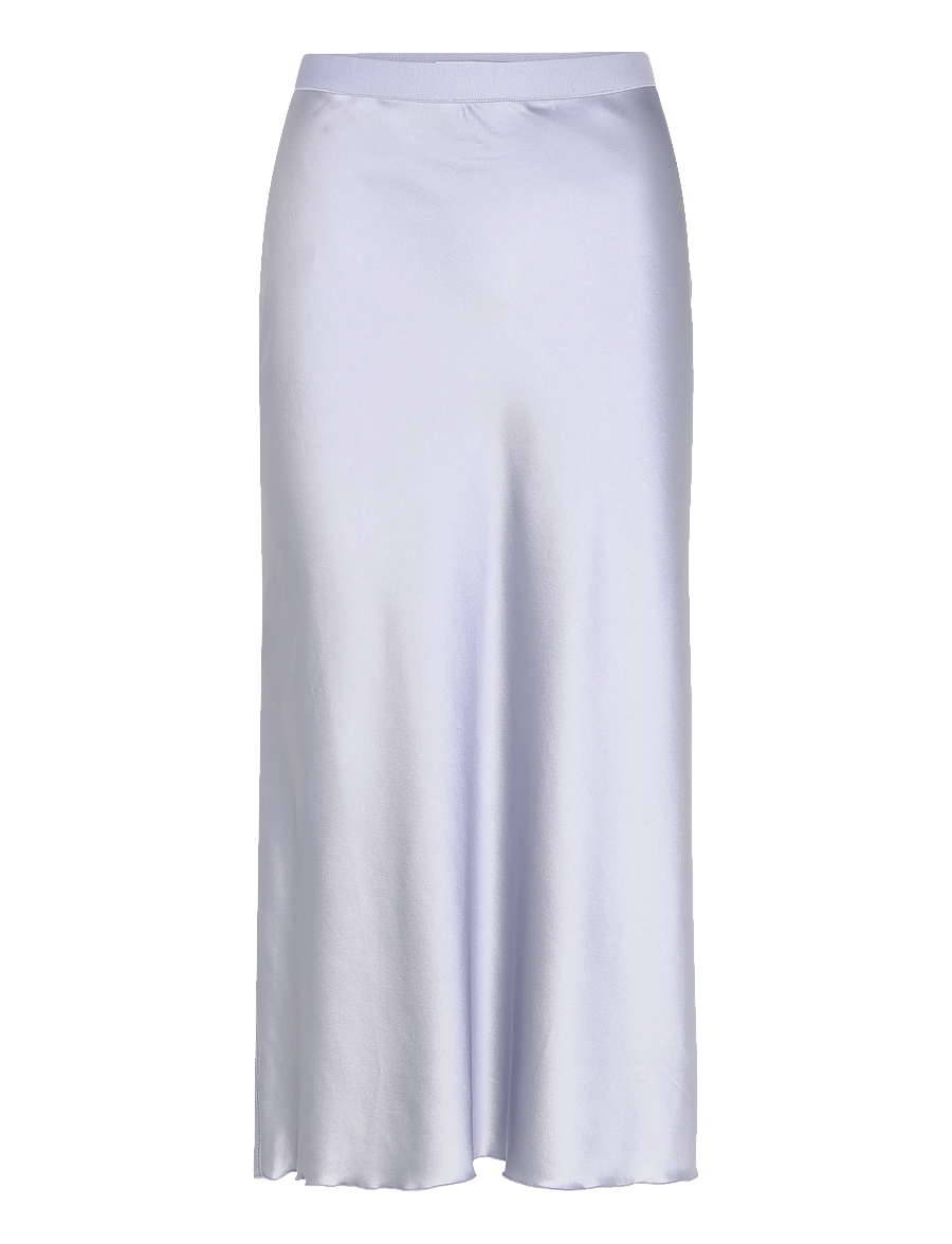 Ahlvar Gallery - Hana satin silk skirt - midi-röcke - denim blue - 1