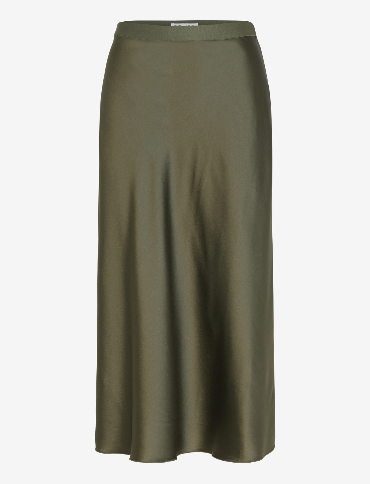 Ahlvar Gallery - Hana satin silk skirt - satiinist seelikud - olive green - 1
