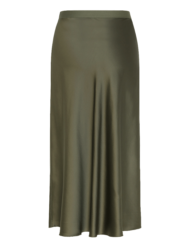 Ahlvar Gallery - Hana satin silk skirt - satiinist seelikud - olive green - 2