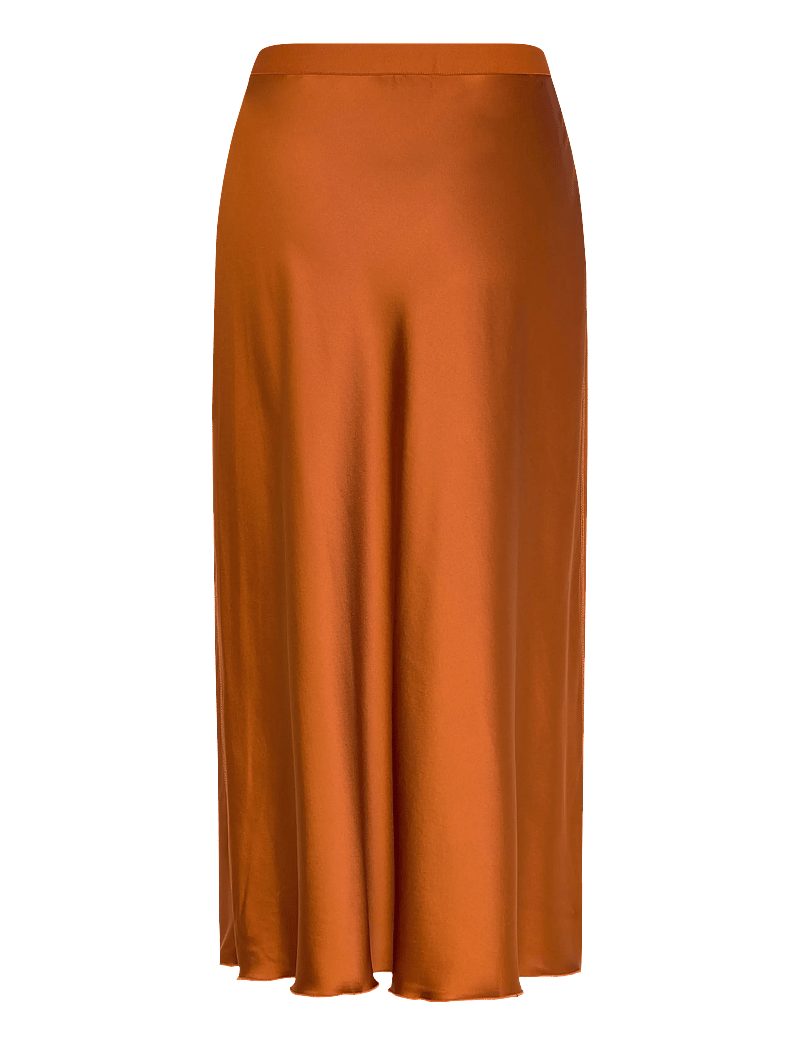 Ahlvar Gallery - Hana satin silk skirt - midi-röcke - rust - 2