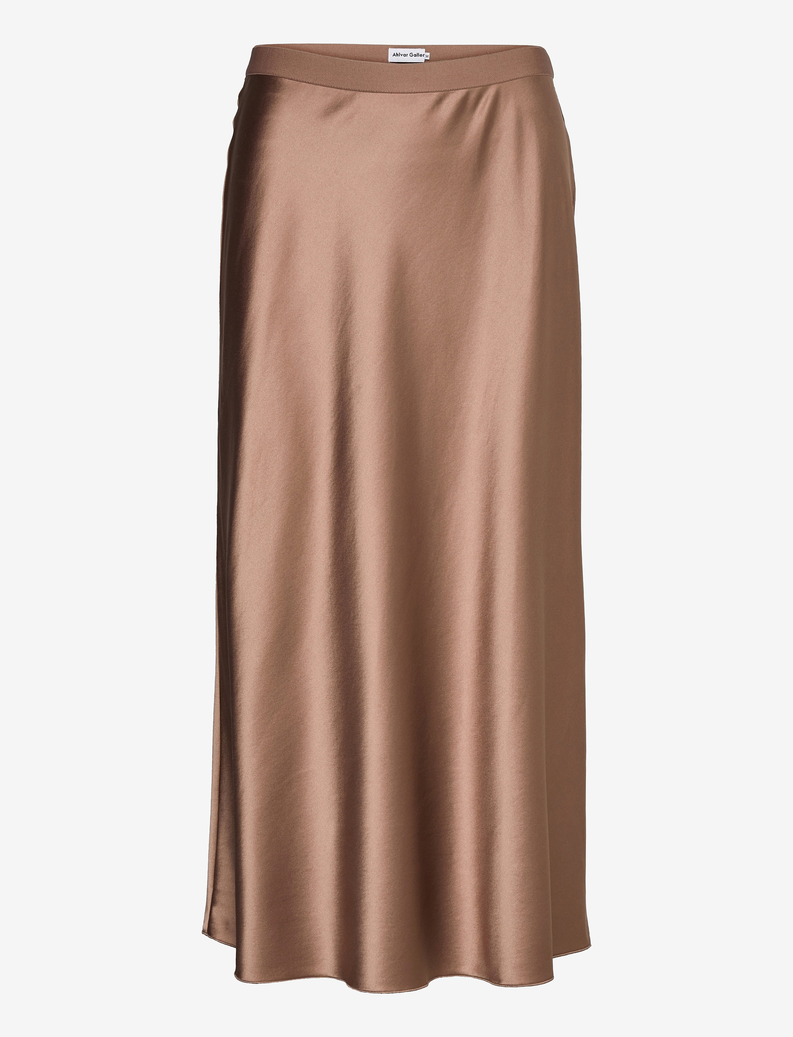 Ahlvar Gallery Hana satin silk skirt - Nederdele - SAND / brown