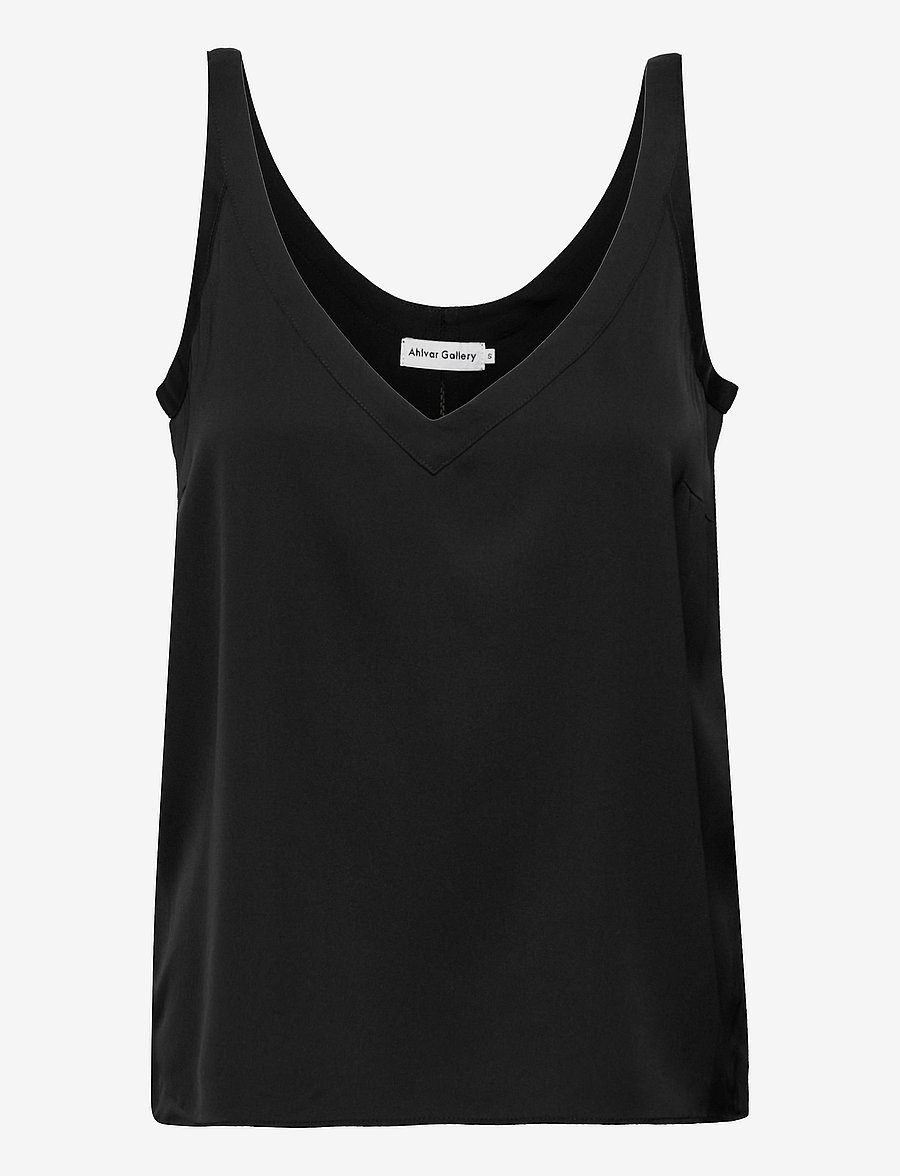 Ahlvar Gallery - Shin silk tank - Ärmellose blusen - black - 1