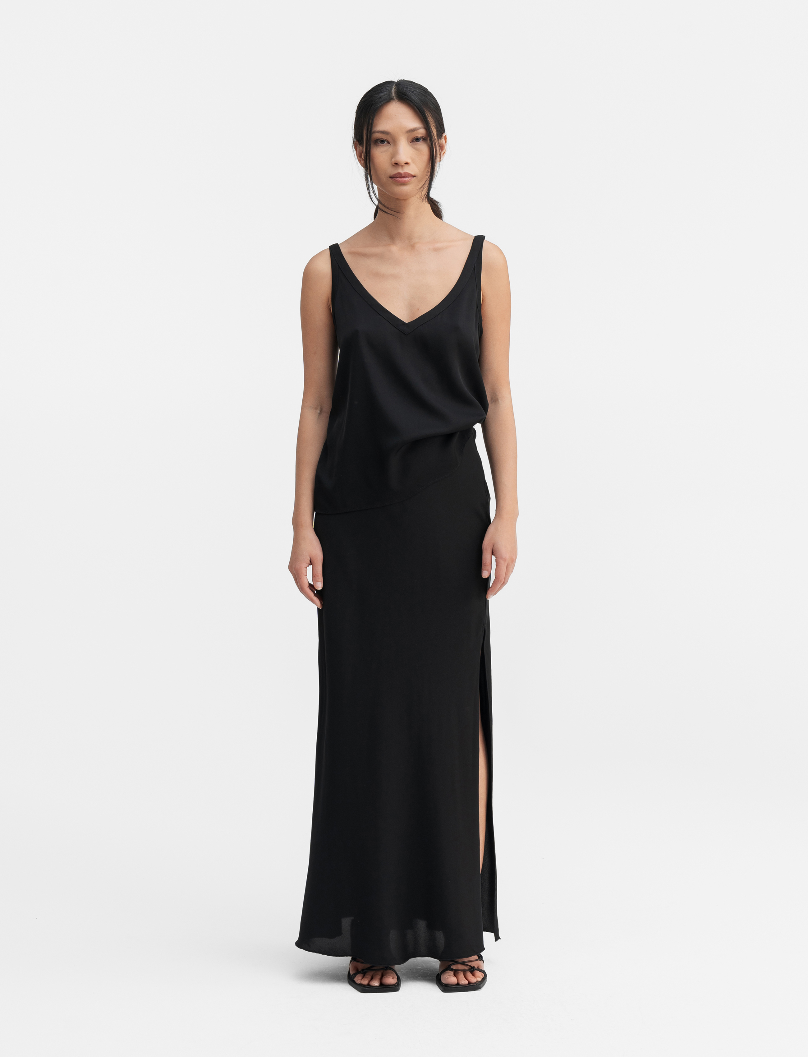 Ahlvar Gallery Shin Silk Tank, XL, Blouses, Schwarz - Sleeveless, Frauen